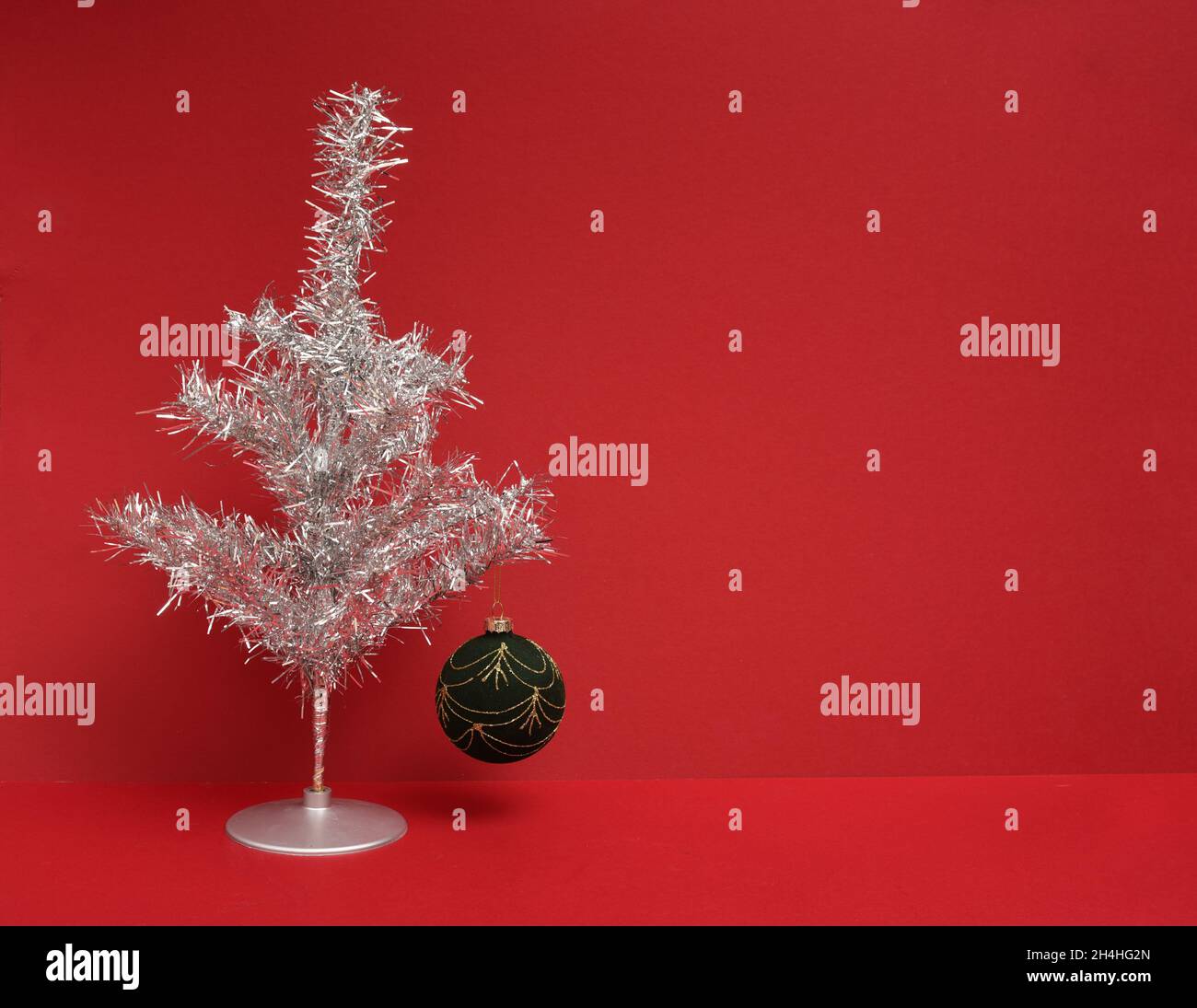 Tinsel Christmas Tree Stock Photo