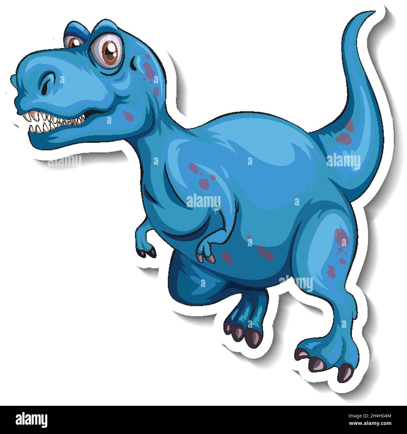 Tea-Rex -Funny Tea drinking Dinosaur T-Rex Cute' Sticker