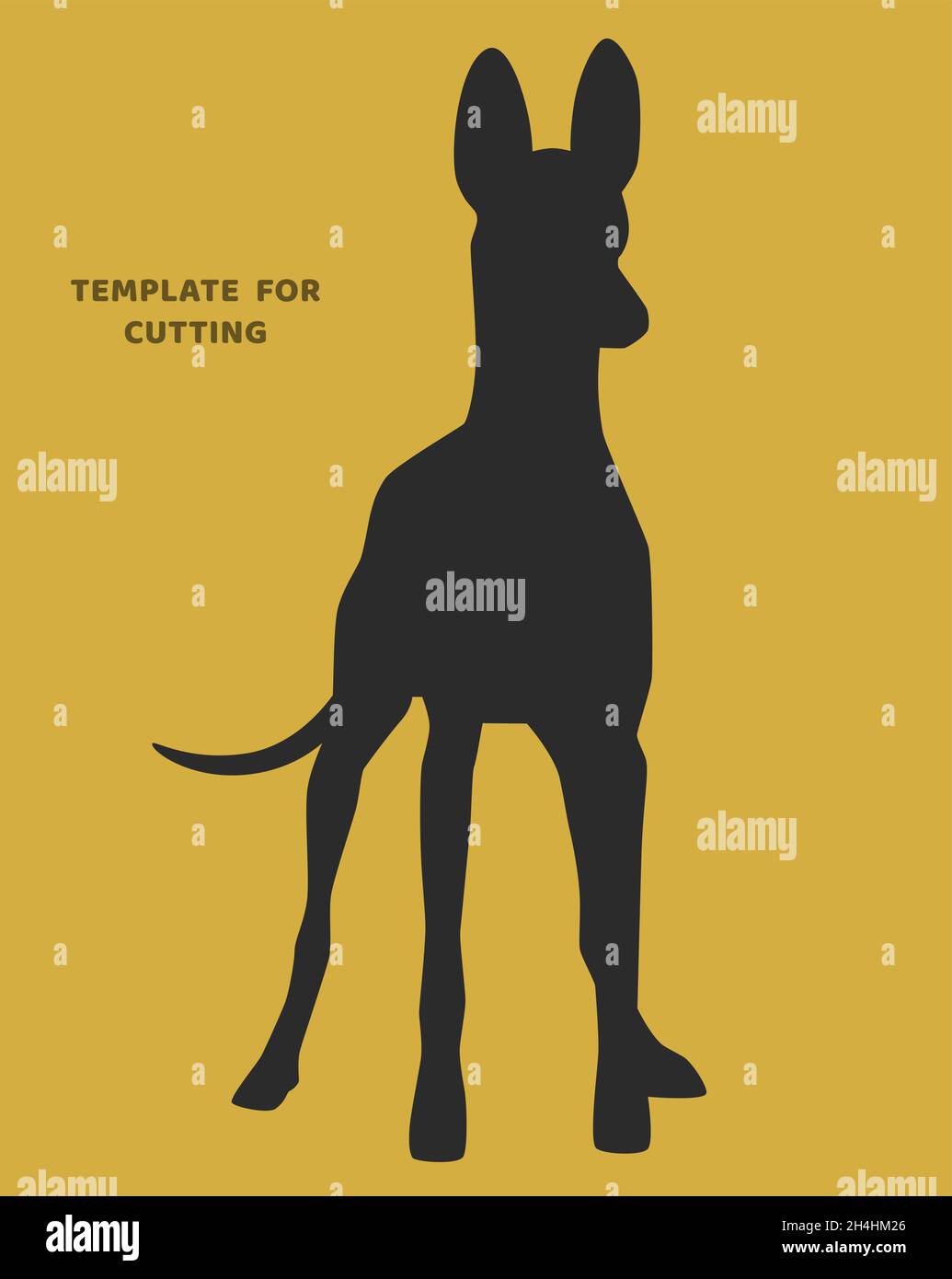Template For Laser Cutting Wood Carving Paper Cut Dog Silhouettes 