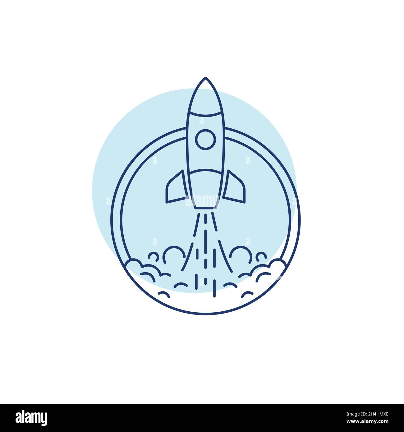 Ufo logo rocket launch idea hi-res stock photography and images - Alamy