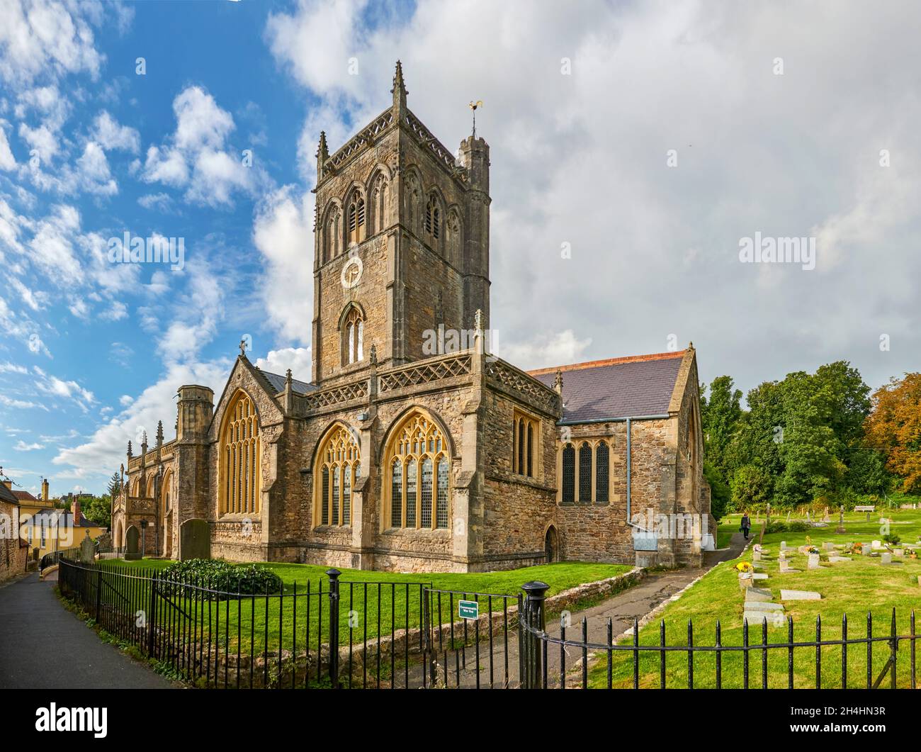 Axbridge and St John’s Church Somerset Stock Photo
