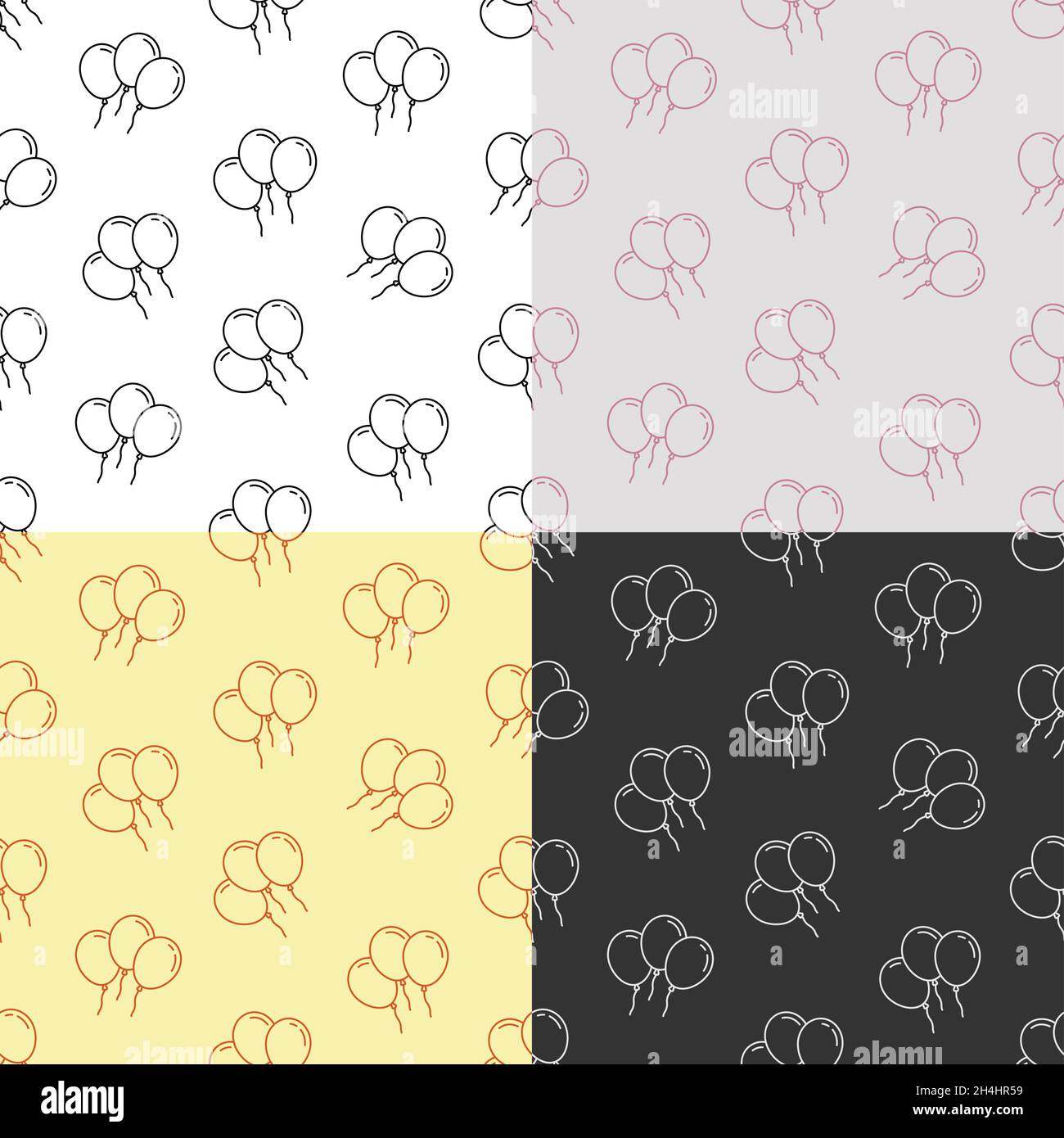Single Balloon Pattern Ballon patterns Stock Vector Images - Alamy