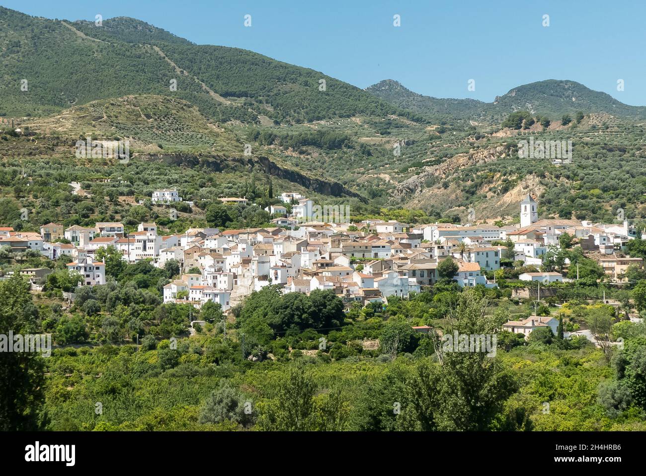 Granada in Spain: typical countryside around Restobal and the Valle de Lecrin Stock Photo