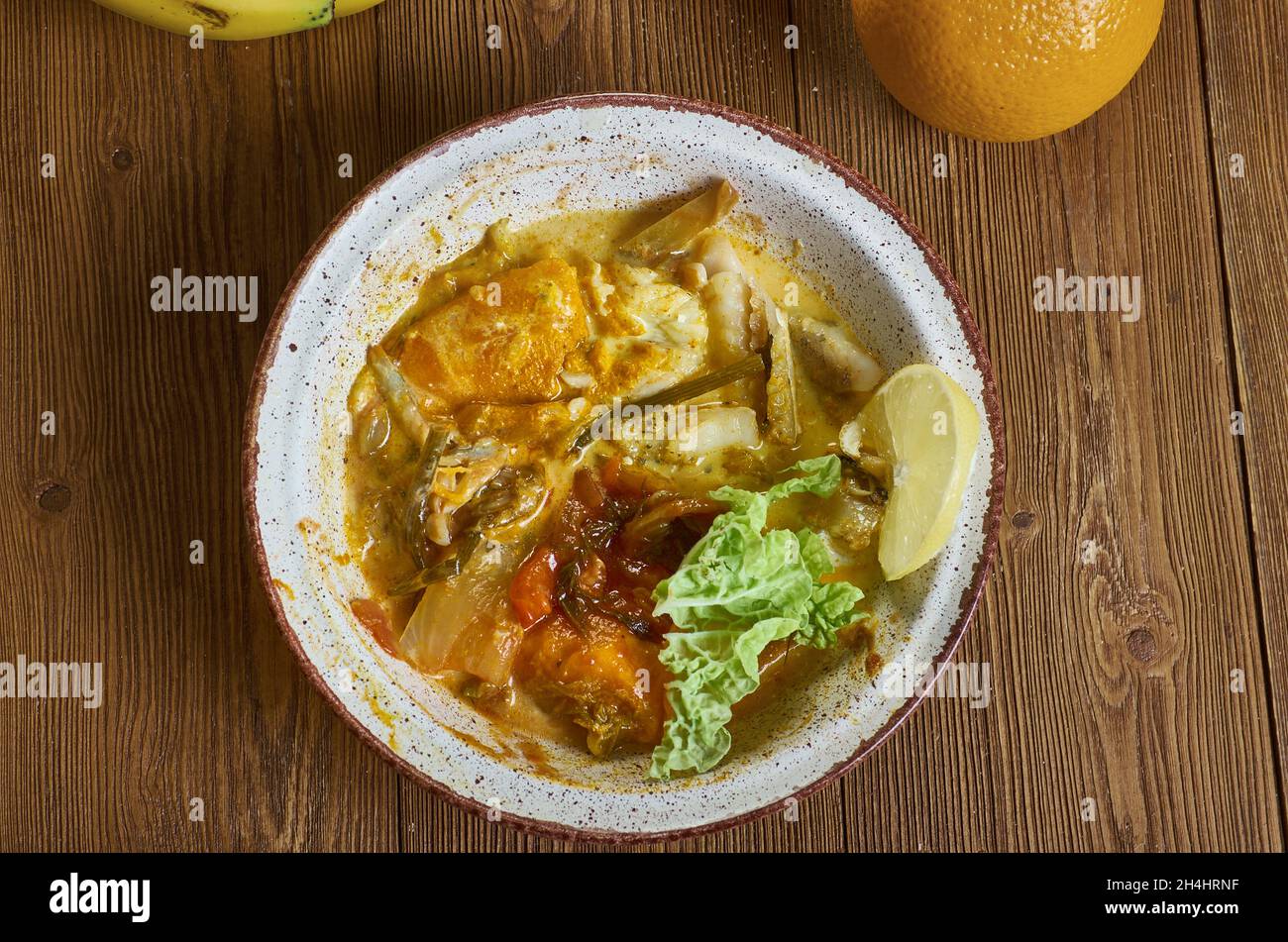 Dominican-Style Coconut Cod Stew, northern Dominican recipe Stock Photo ...