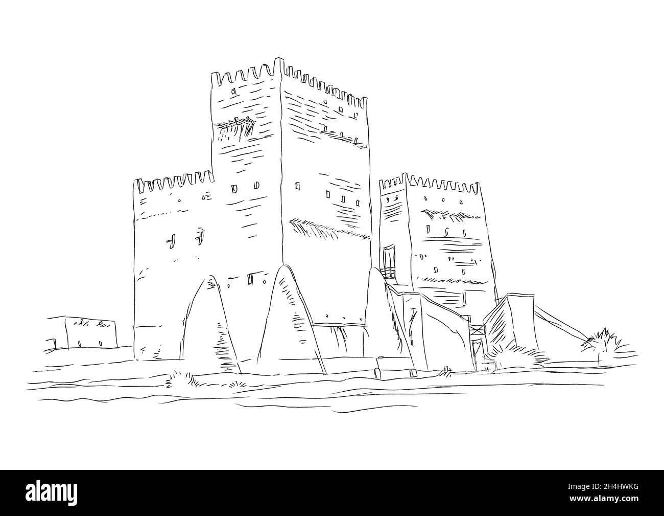 historical landmarks in Qatar Stock Photo