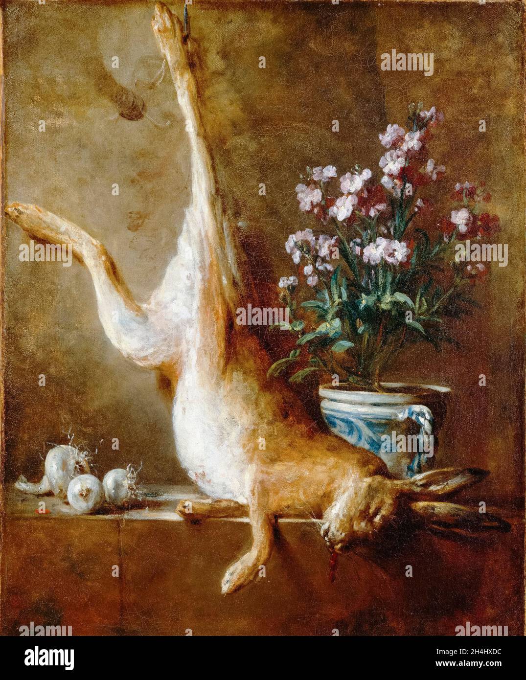 Jean Baptiste Siméon Chardin, Still Life with Dead Hare, painting, circa 1760 Stock Photo