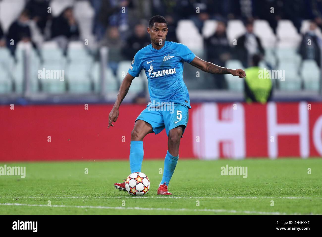 Wilmar Barrios of Fc Zenit  in action during the  Uefa Champions League Group H  match between Juventus Fc and Fc Zenit . Stock Photo
