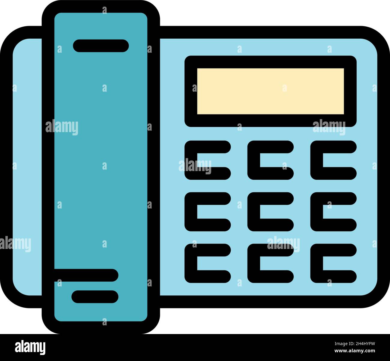 Home office telephone icon. Outline home office telephone vector icon