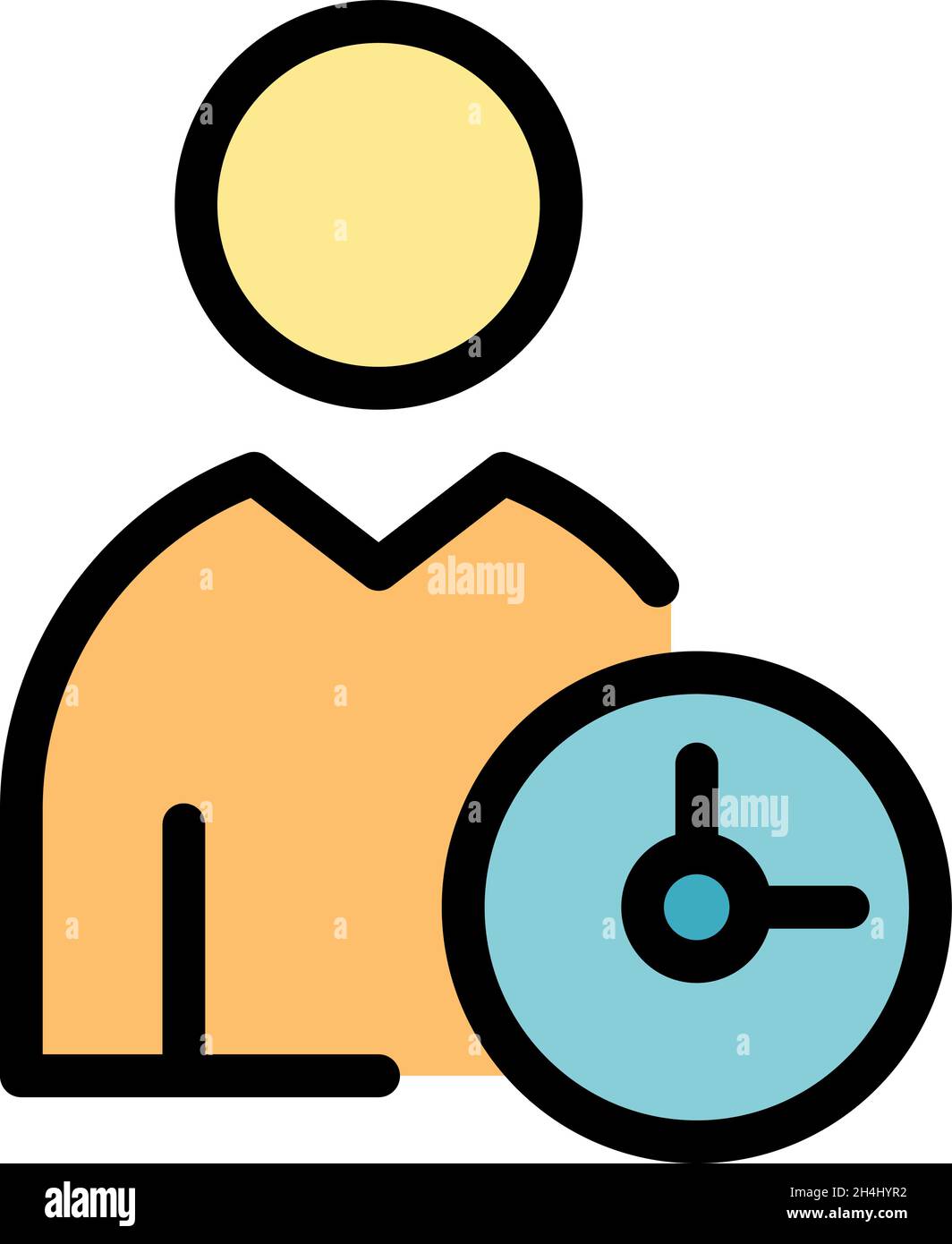 Work time online meeting icon. Outline work time online meeting vector ...