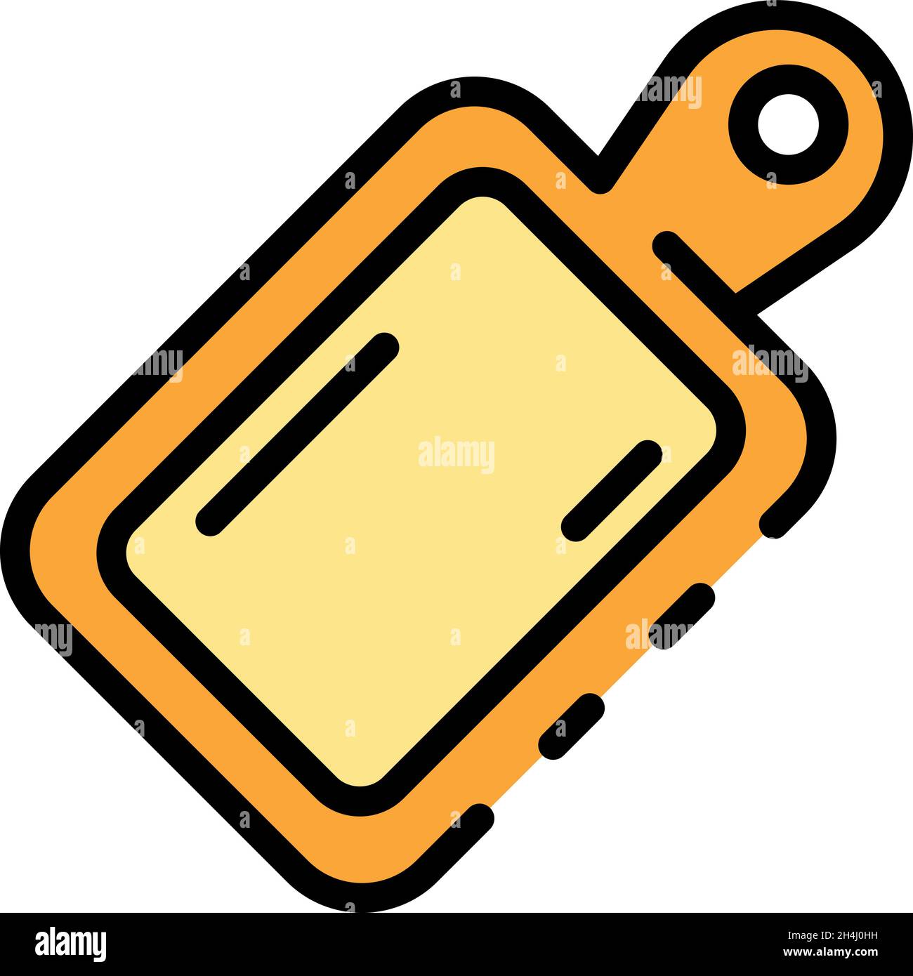 Homemade food prepare desk icon. Outline homemade food prepare desk vector icon color flat