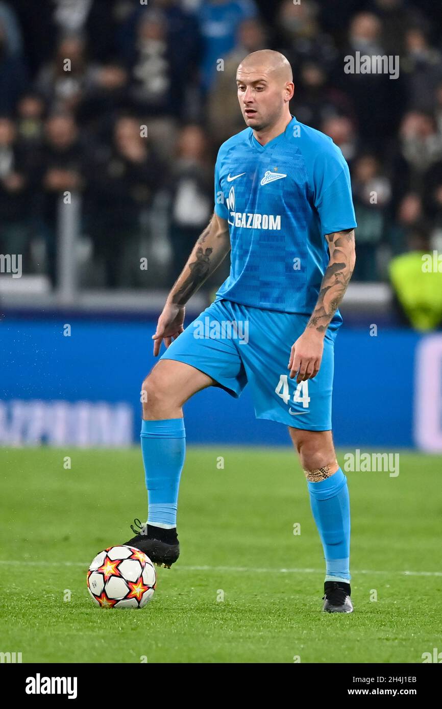Turin, Piedmont, Italy. 2nd Nov, 2021. Turin, Italy-November 02, 2021: the UEFA Champions League group H match between Juventus and Zenit St. Petersburg at Allianz Stadium on November 2, 2021 in Turin, Italy (Credit Image: © Stefano Guidi/ZUMA Press Wire) Stock Photo