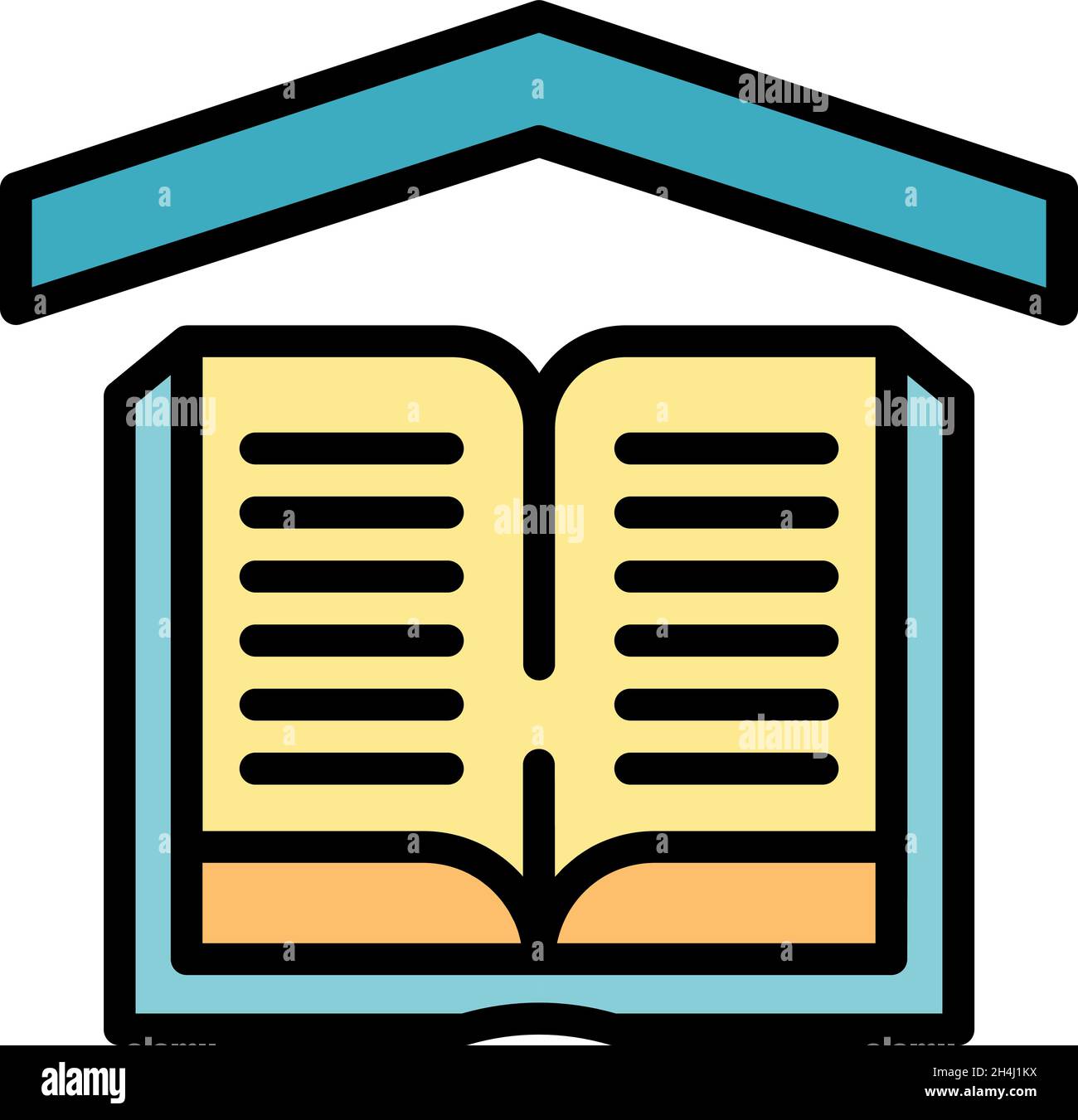 Digital learning icon. Outline digital learning vector icon color flat ...