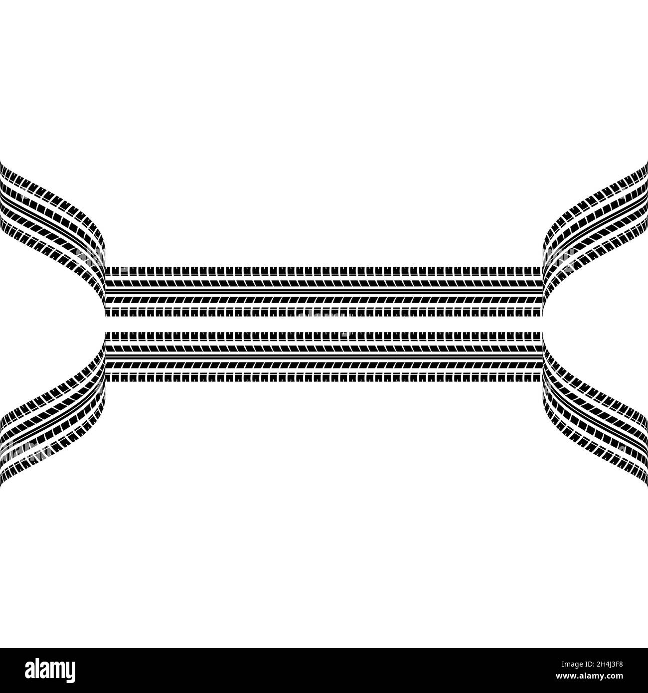 Abstract tire track path background Stock Vector