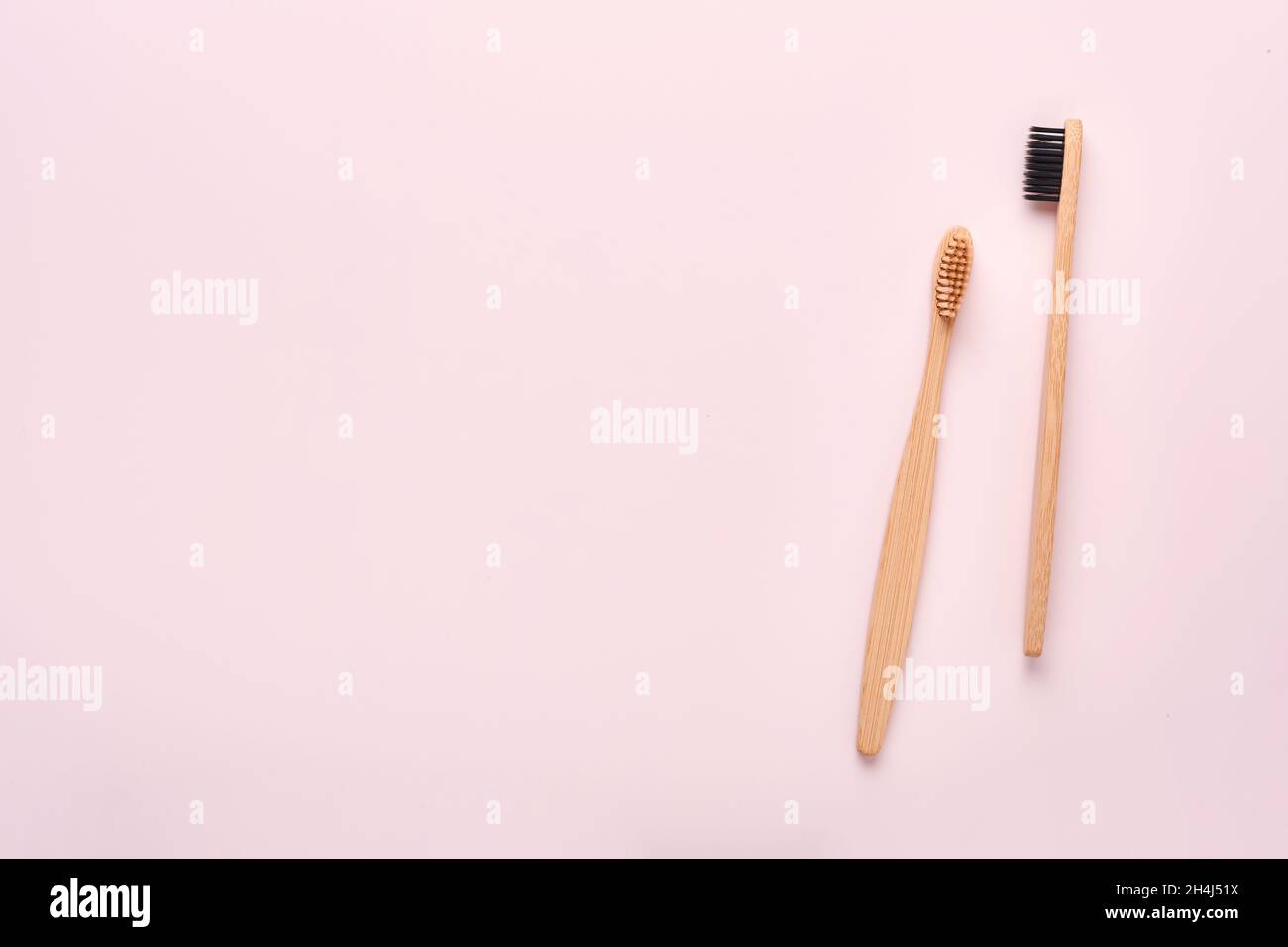 Teeth hygiene and oral dental care products on pink color background ...