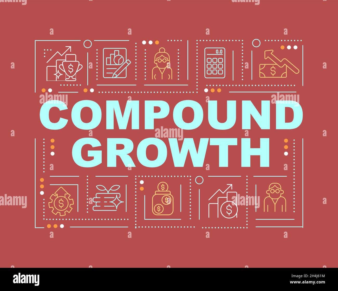 Investment annual growth rate word concepts banner Stock Vector Image