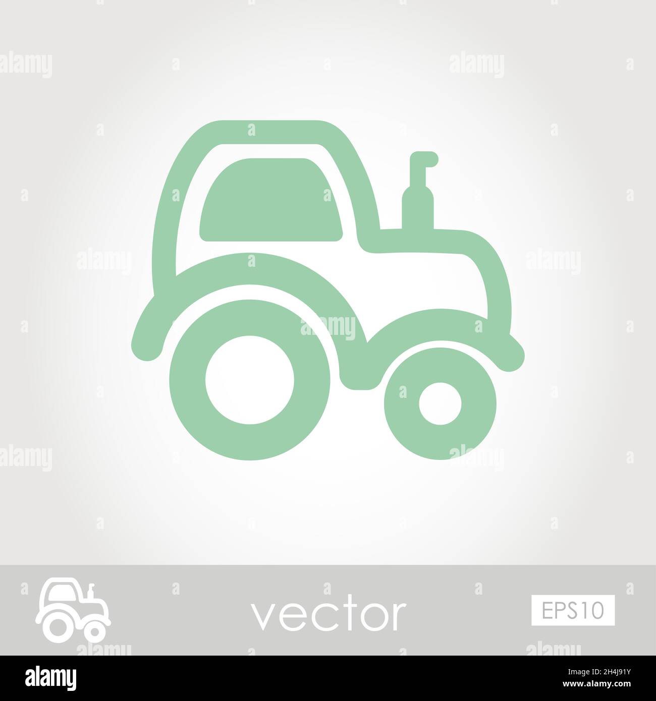 Tractor vector icon outline isolated, eps 10 Stock Vector Image & Art ...