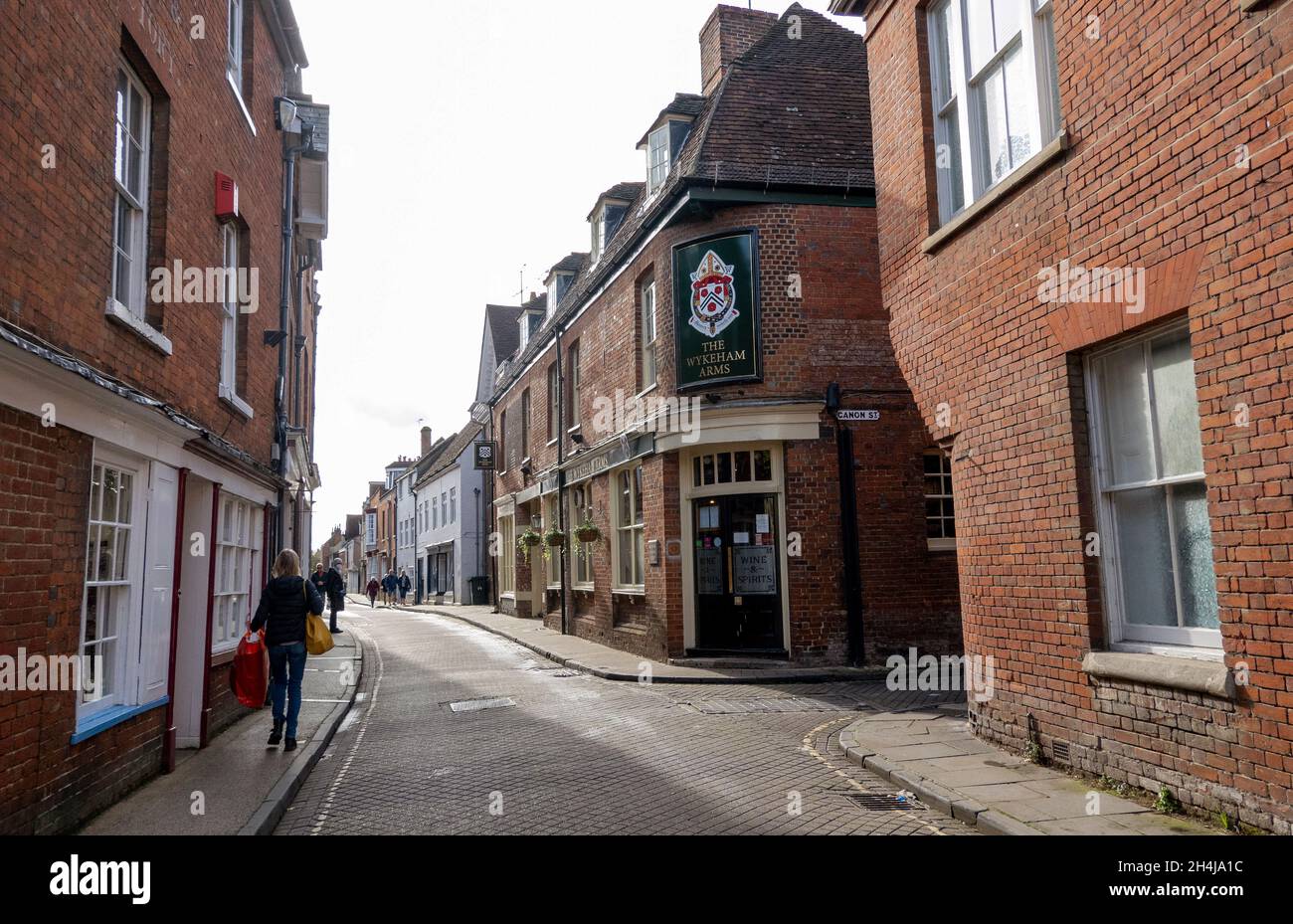 Winchester, Hampshire, England, UK. 2021. The Wykeham Arms pub on