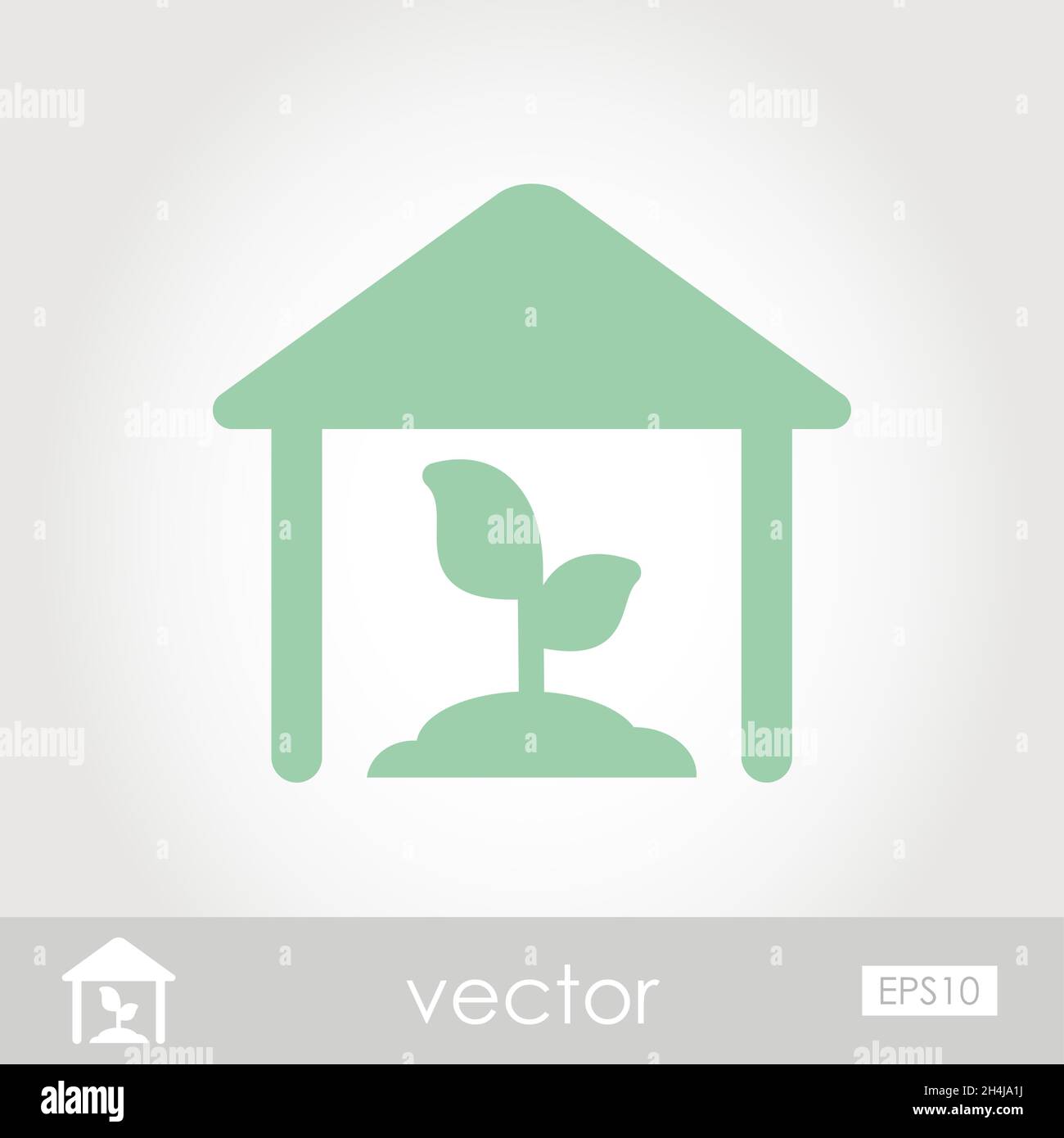 Greenhouse vector icon outline isolated, eps 10 Stock Vector Image ...
