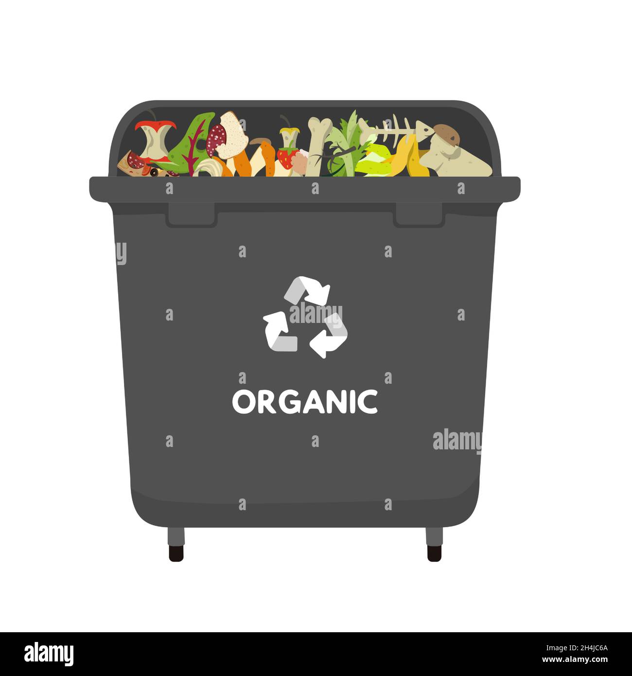 Waste Sorting Set Gray Dumpster For Organics Stock Vector Image And Art