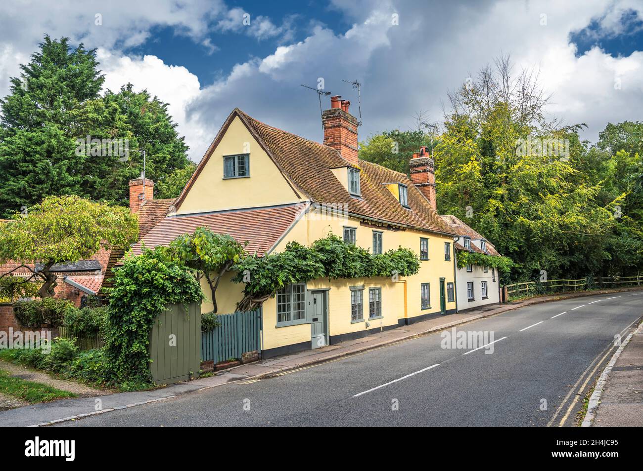 Dedham County This street scene image of quaint and medieval buildings is typical of ...
