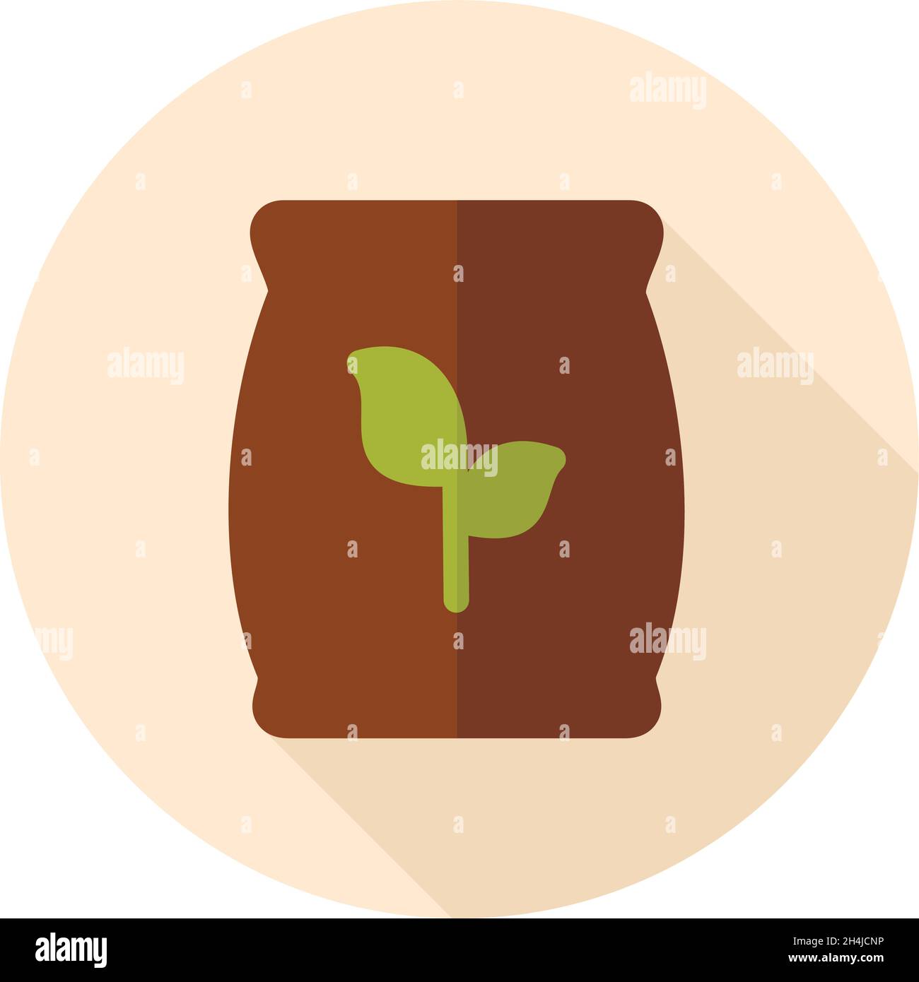 Fertilizer flat icon with long shadow Present By Green Nitrogen ...