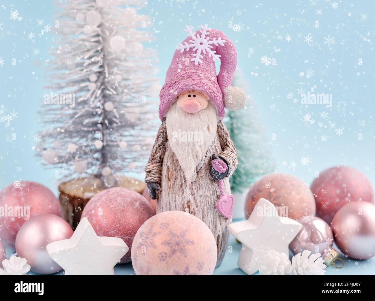 Blue Winter Snow Gift A Festive Christmas Gnome Page Border Background Word  Template And Google Docs For Free Download