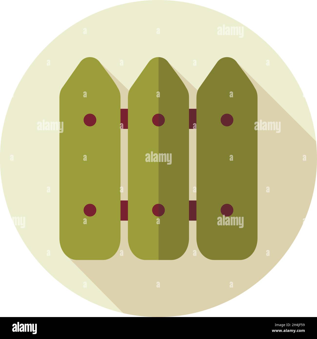 Fence flat vector icon isolated, garden, eps 10 Stock Vector