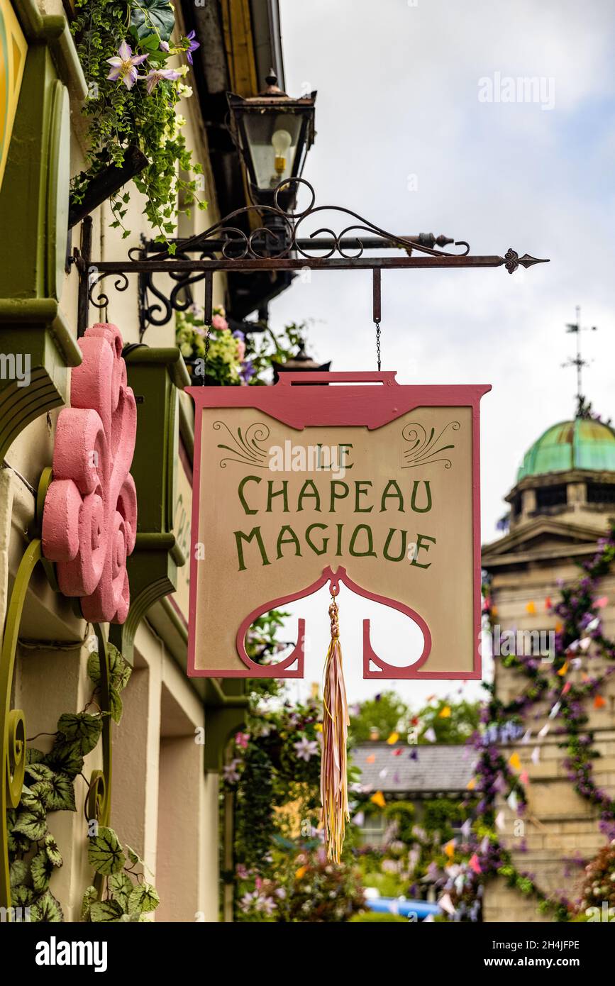 ENNISKERRY, IRELAND - Jun 20, 2021: A vertical shot of the Le Chapeau  Magique shop in the Enniskerry village in County Wicklow, Disney movies set  Stock Photo - Alamy