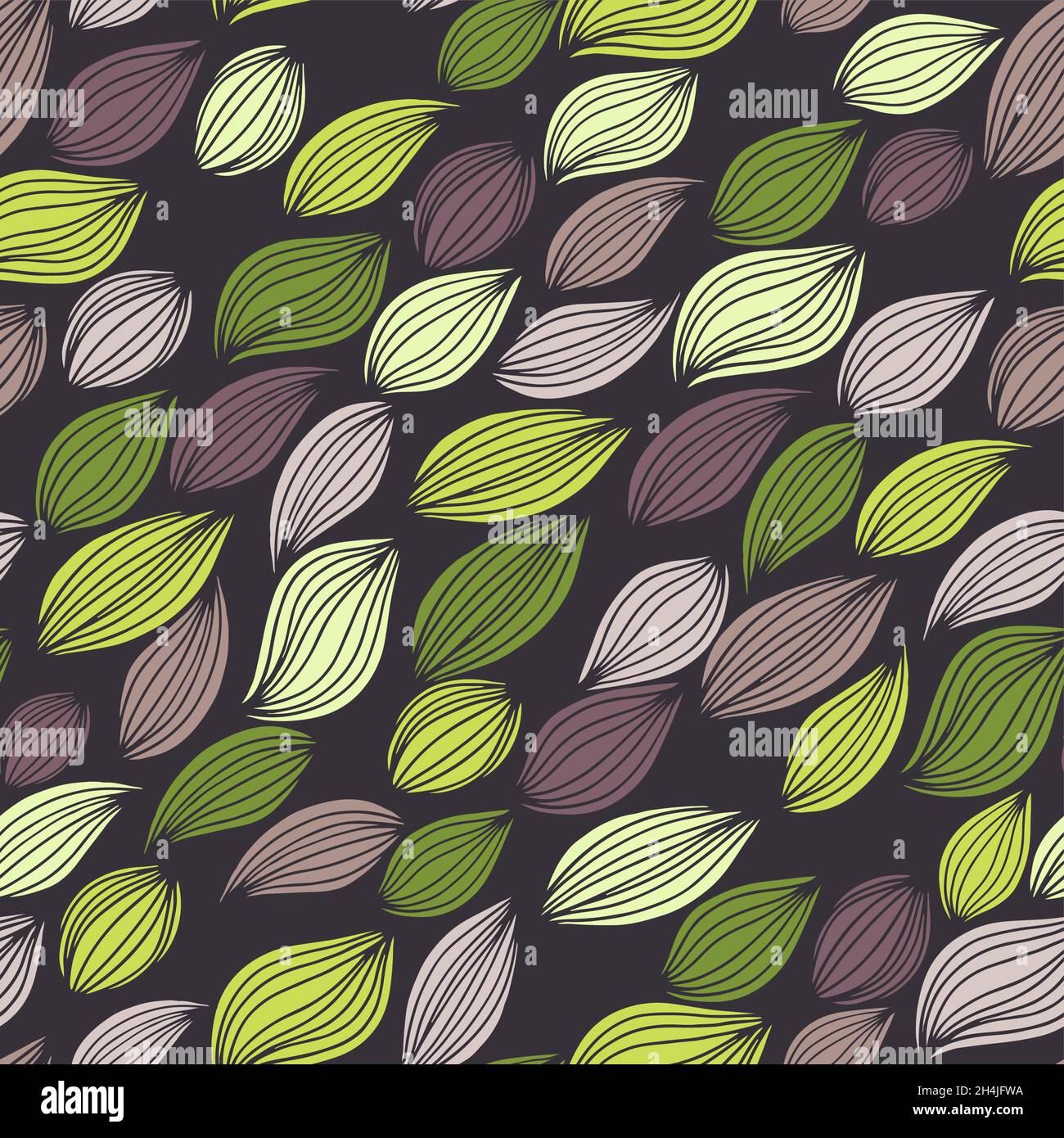 Waves seamless vector pattern, abstract hand drawn doodles background Stock Vector