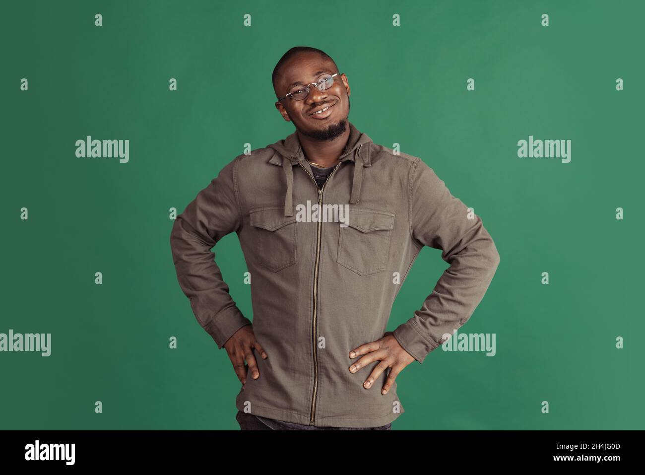 Portrait of young happy african man wearing casual clothes isolated on ...