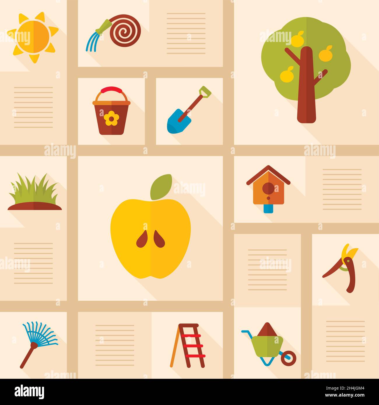 Garden Farm icons set. Graph symbol for your web site design, logo, app ...
