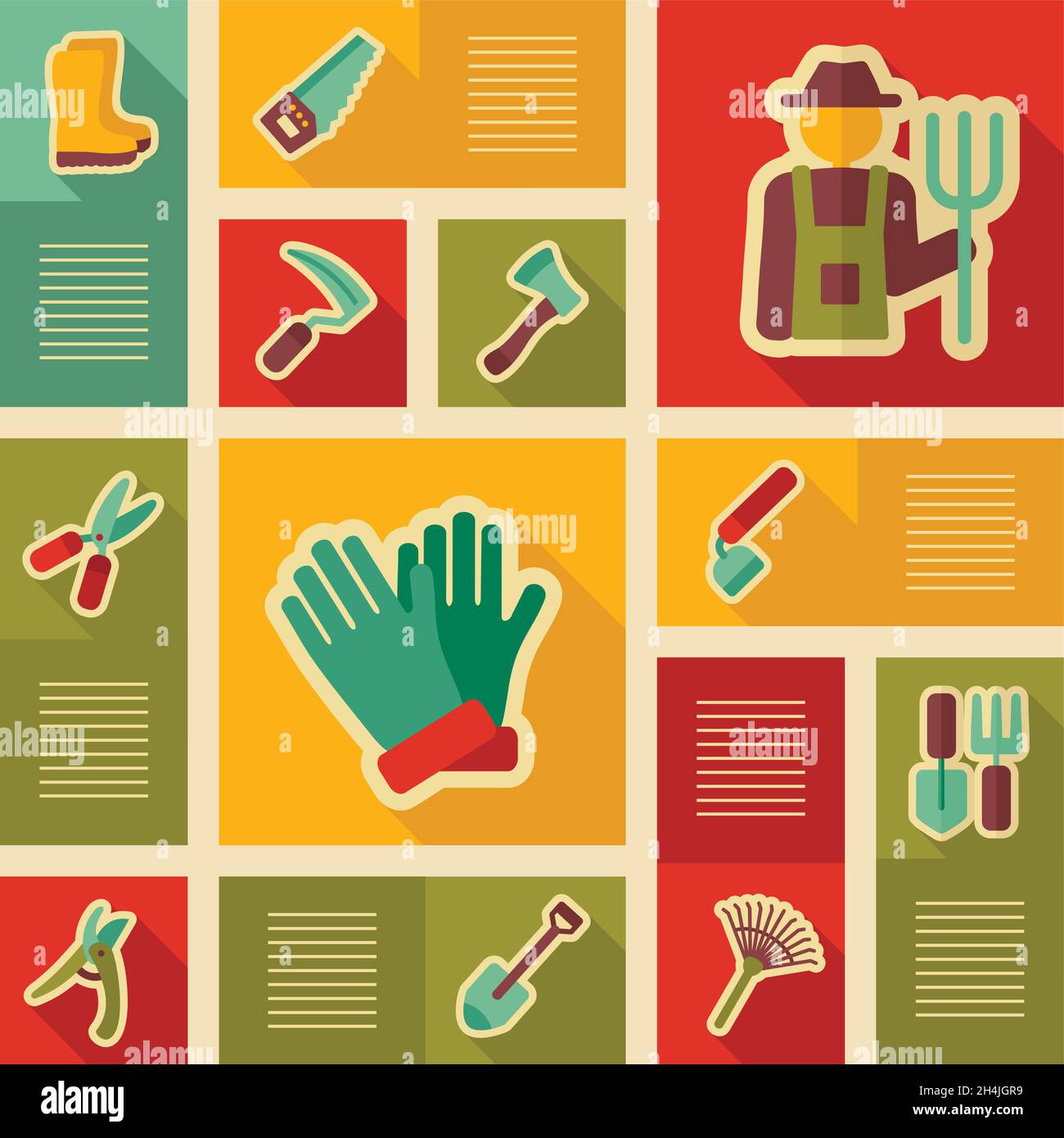Garden Farm icons set. Graph symbol for your web site design, logo, app ...