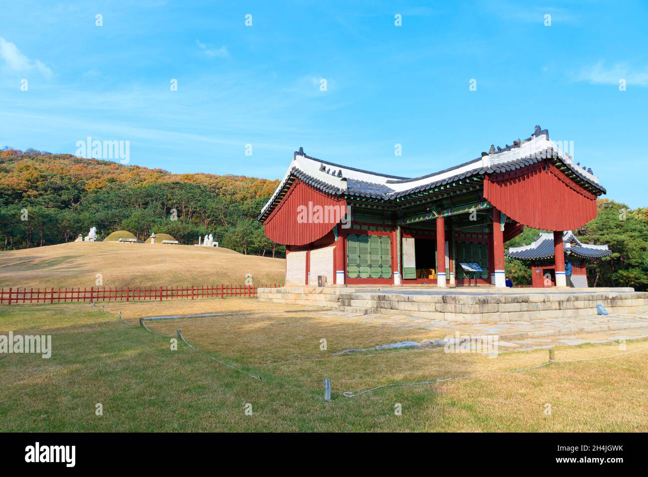 World Heritage Joseon Royal Tombs.Gimpo Jangneung. Nationally designated cultural property. World Heritage UNESCO World Heritage Site. Stock Photo