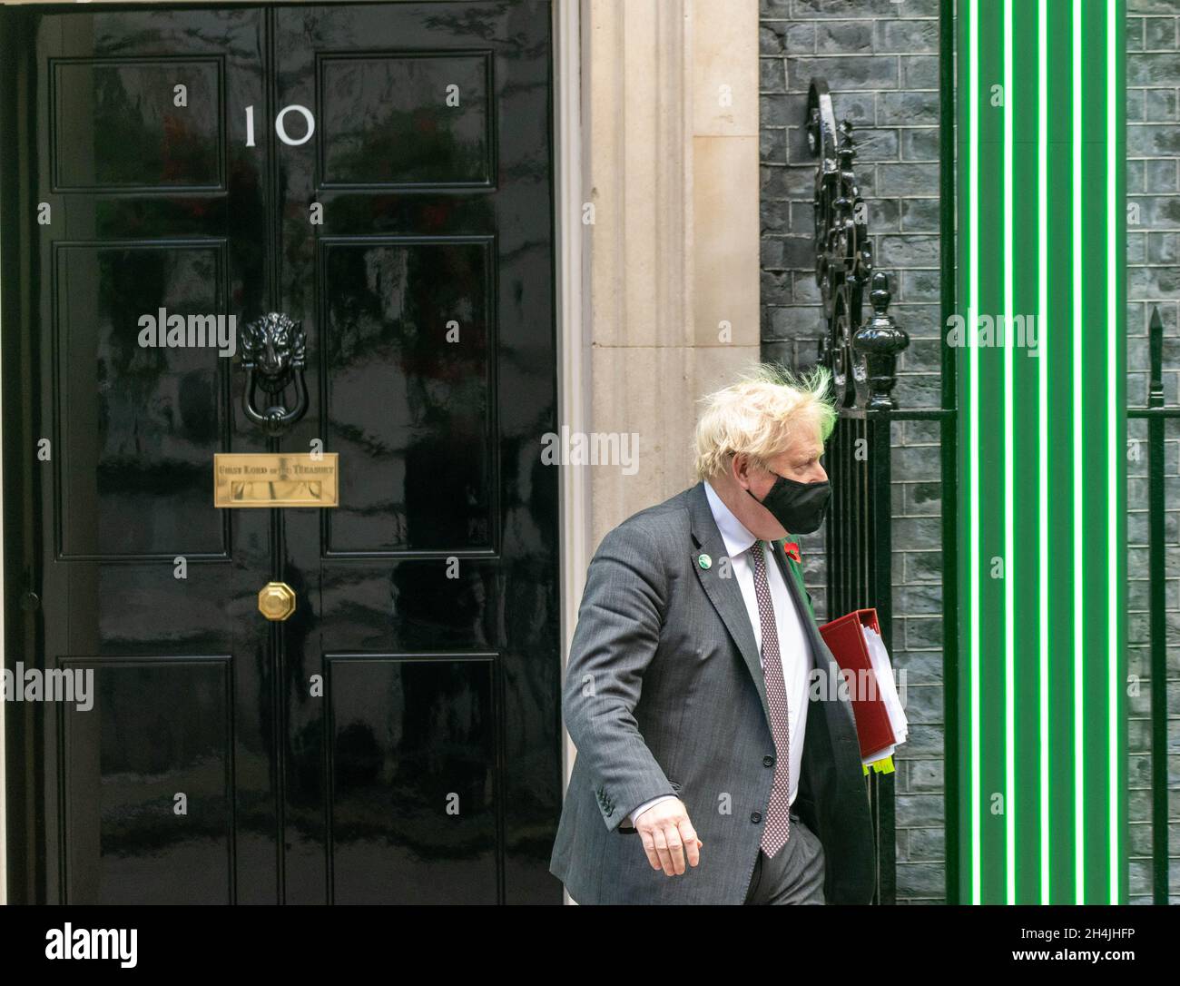 London, UK. 3rd Nov, 2021. Boris Johnson, MP Prime Minister, leaves 10 Downing Street for Prime Ministers Questions, Credit: Ian Davidson/Alamy Live News Stock Photo