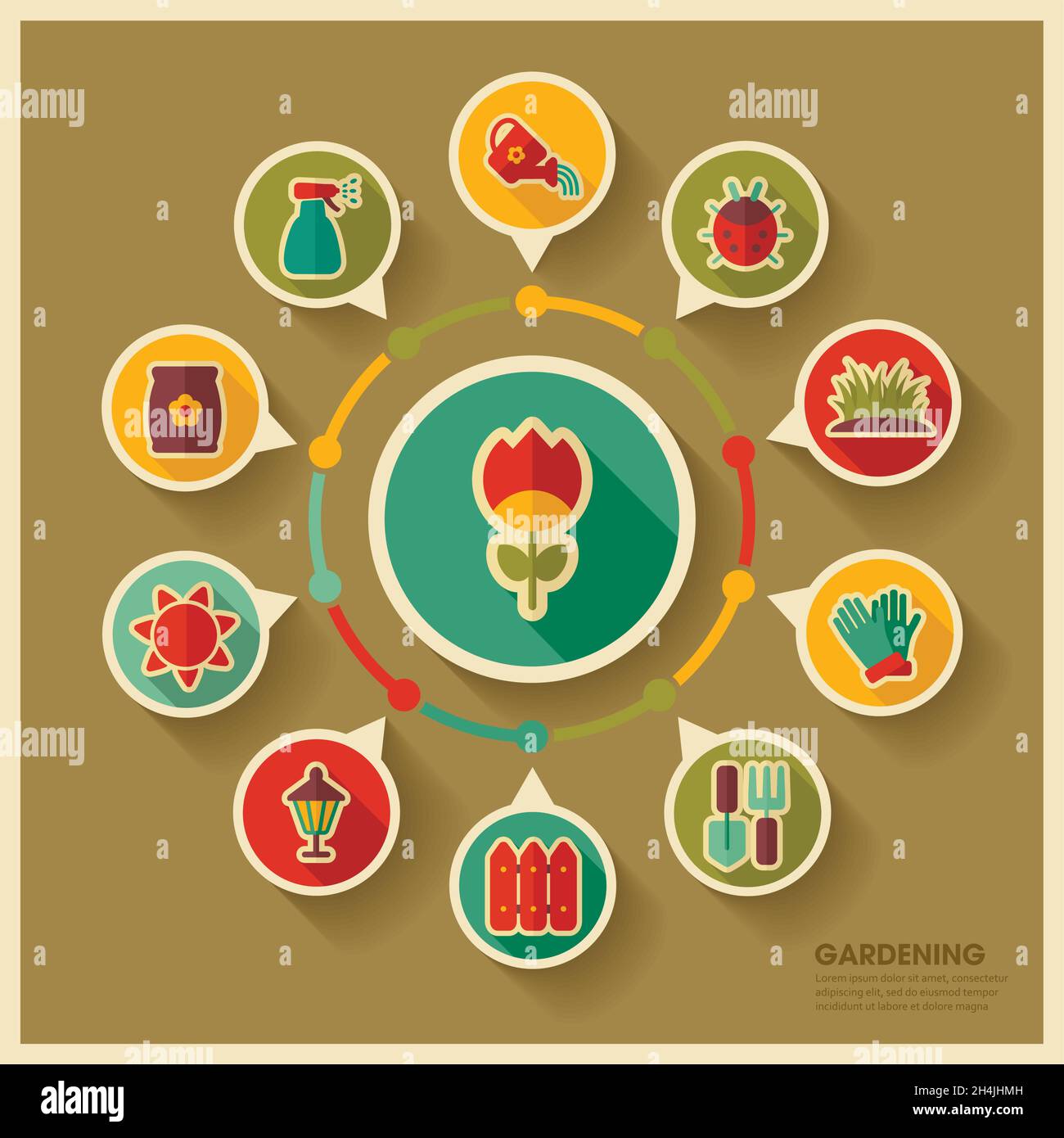 Garden Farm icons and agriculture infographics. Graph symbol for your ...