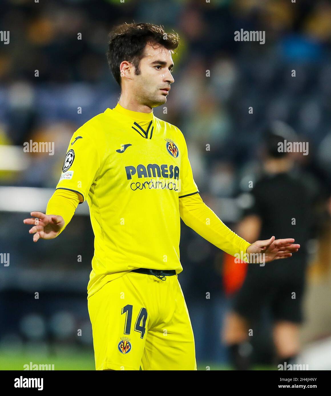 Castellon, Spain. 02nd Nov, 2021. Manu Trigueros of Villarreal during the UEFA Champions League, Group F football match between Villarreal CF and BSC Young Boys on November 2, 2021 at the Ceramica Stadium in Castellon, Spain - Photo: Ivan Terron/DPPI/LiveMedia Credit: Independent Photo Agency/Alamy Live News Stock Photo