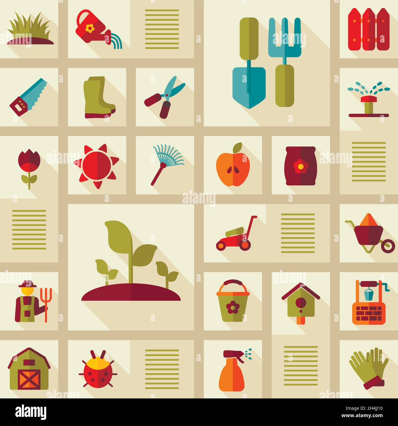 Garden Farm icons set. Graph symbol for your web site design, logo, app ...