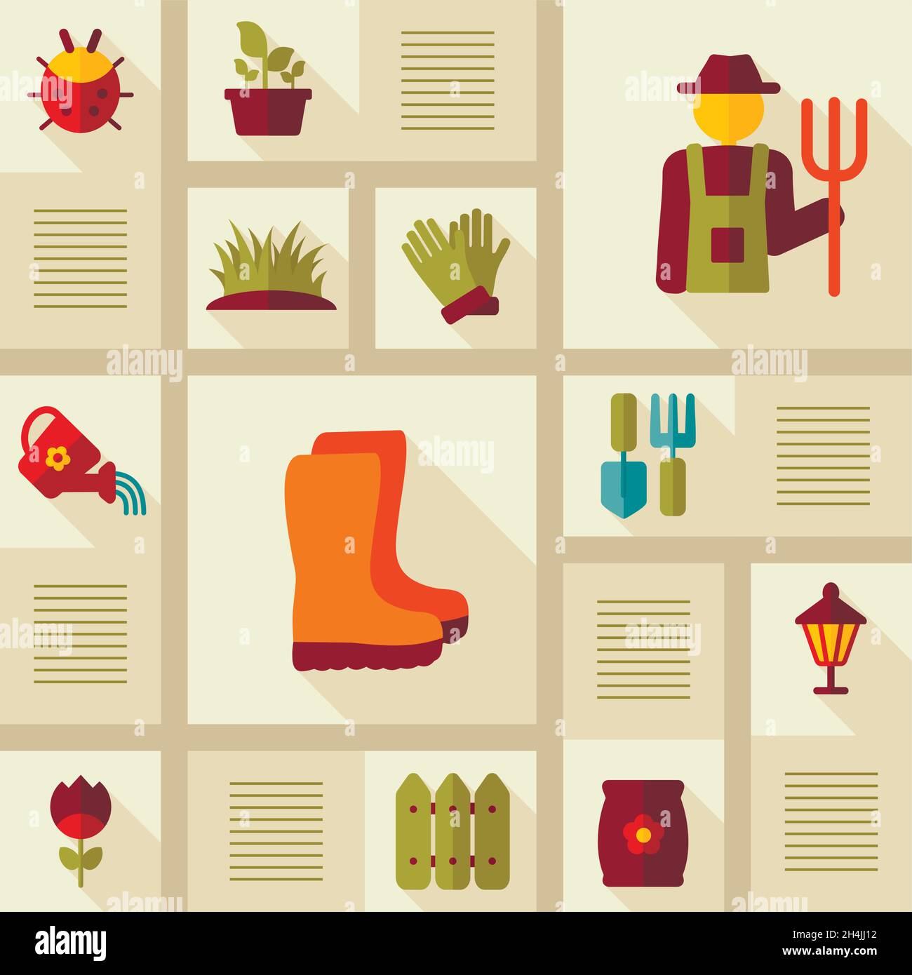 Garden Farm icons set. Graph symbol for your web site design, logo, app ...
