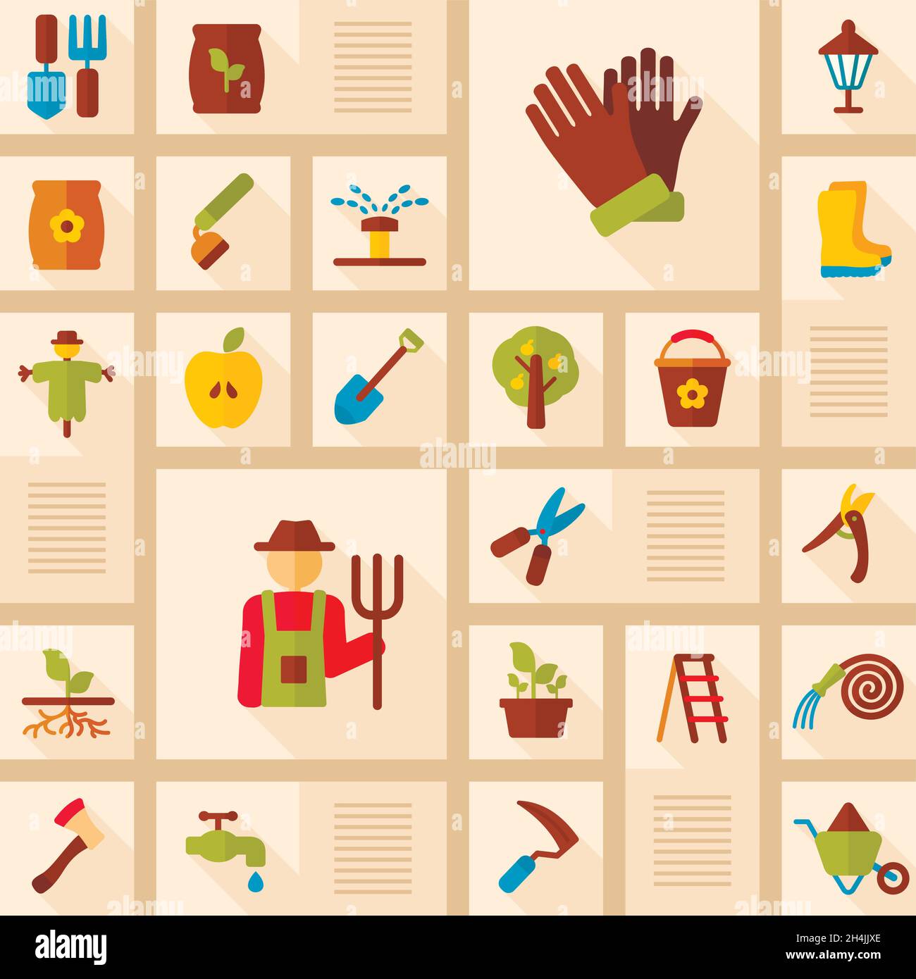 Garden Farm icons set. Graph symbol for your web site design, logo, app ...