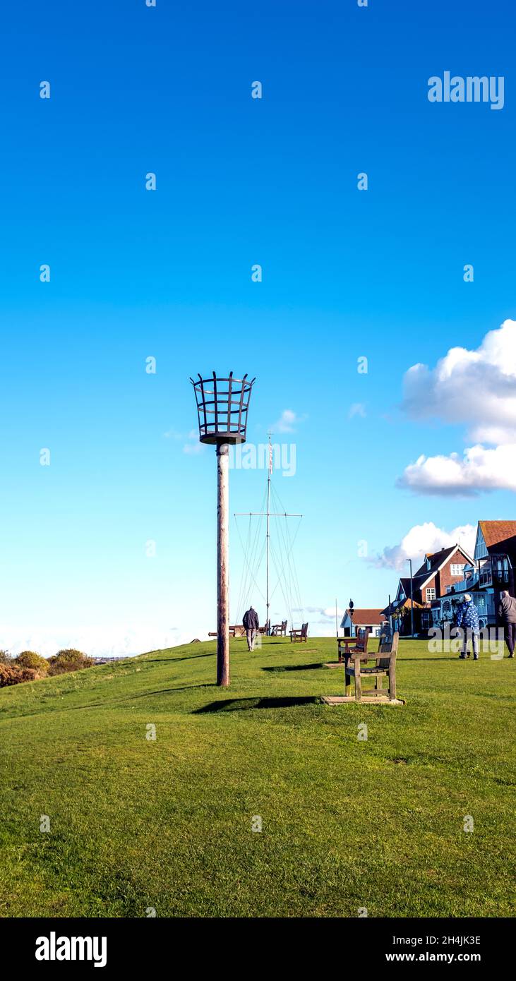 Tankerton beacon, tankerton, near whitstable, kent, uk. Reconstruction
