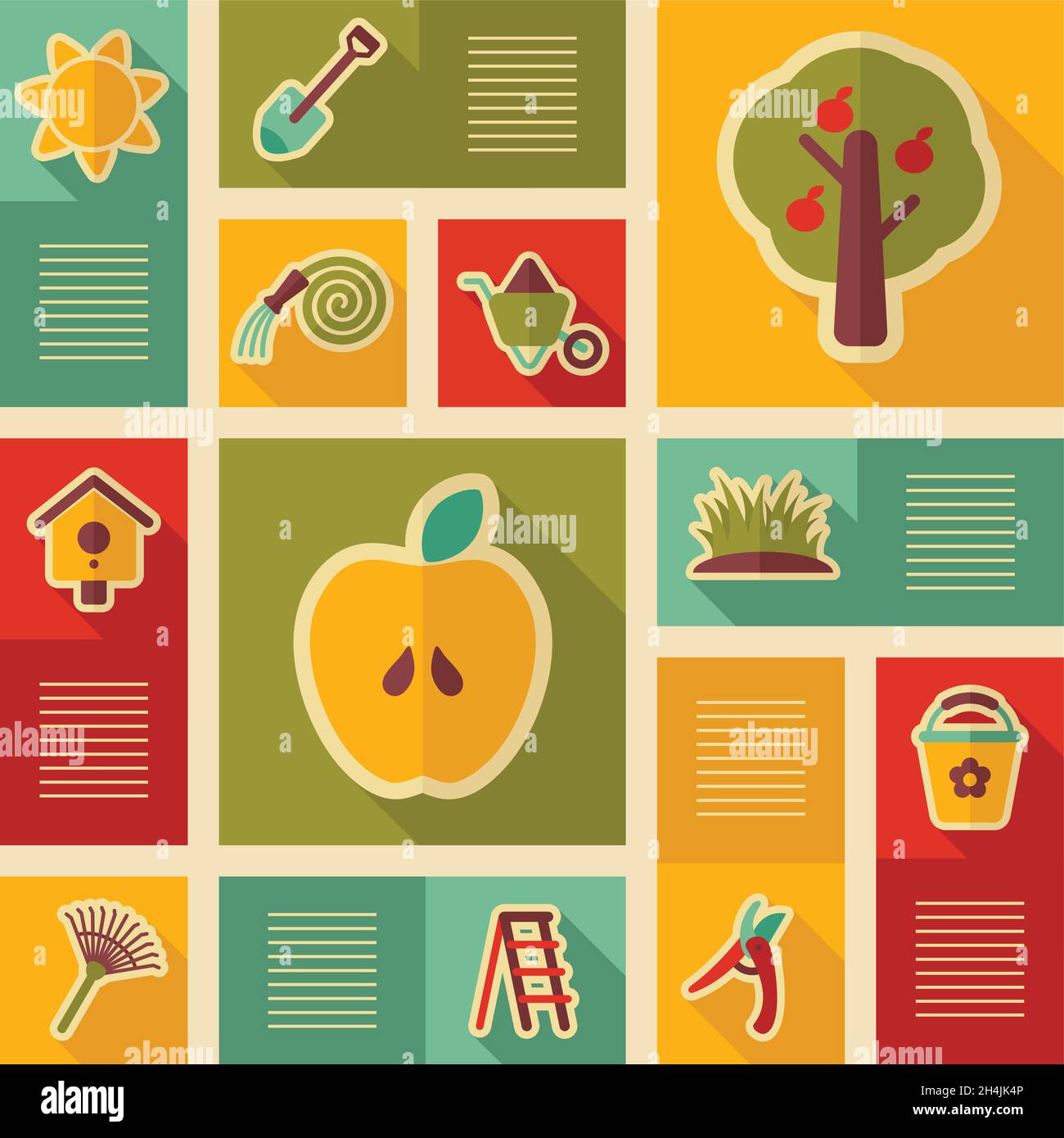 Garden Farm icons set. Graph symbol for your web site design, logo, app ...