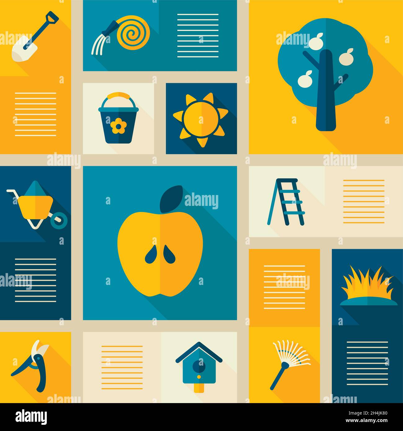 Garden Farm icons set. Graph symbol for your web site design, logo, app ...