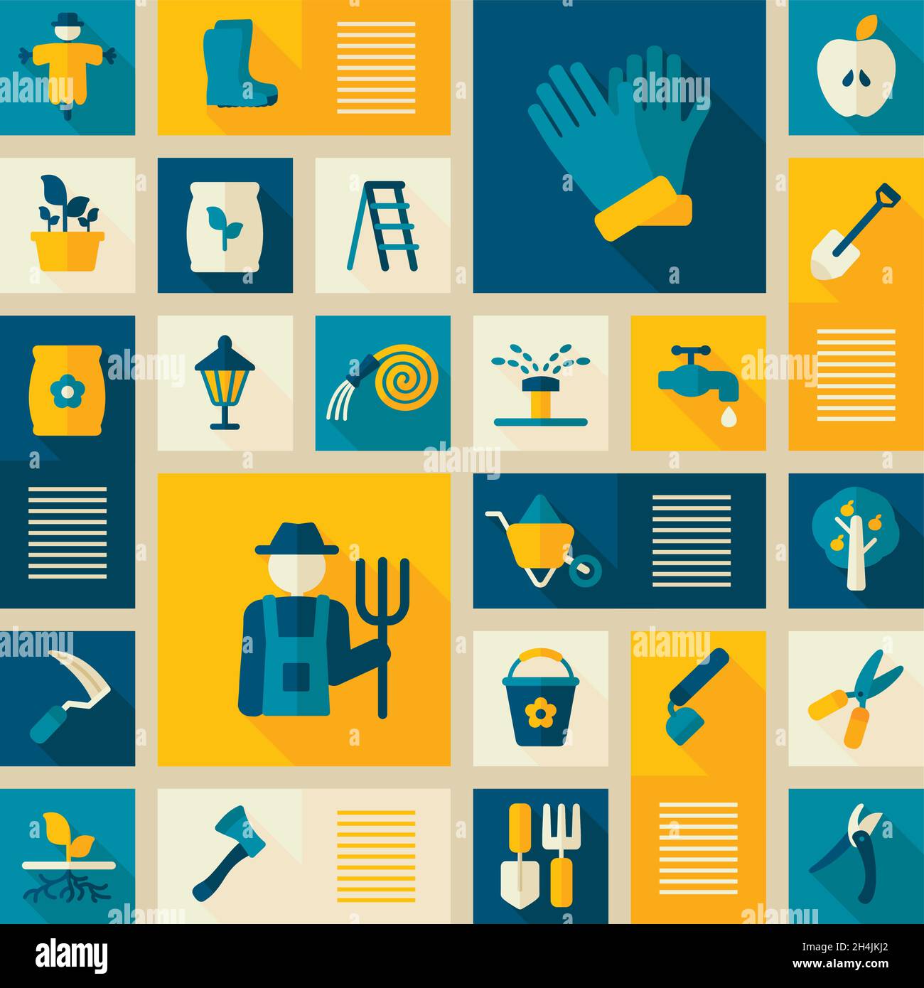 Garden Farm icons set. Graph symbol for your web site design, logo, app ...