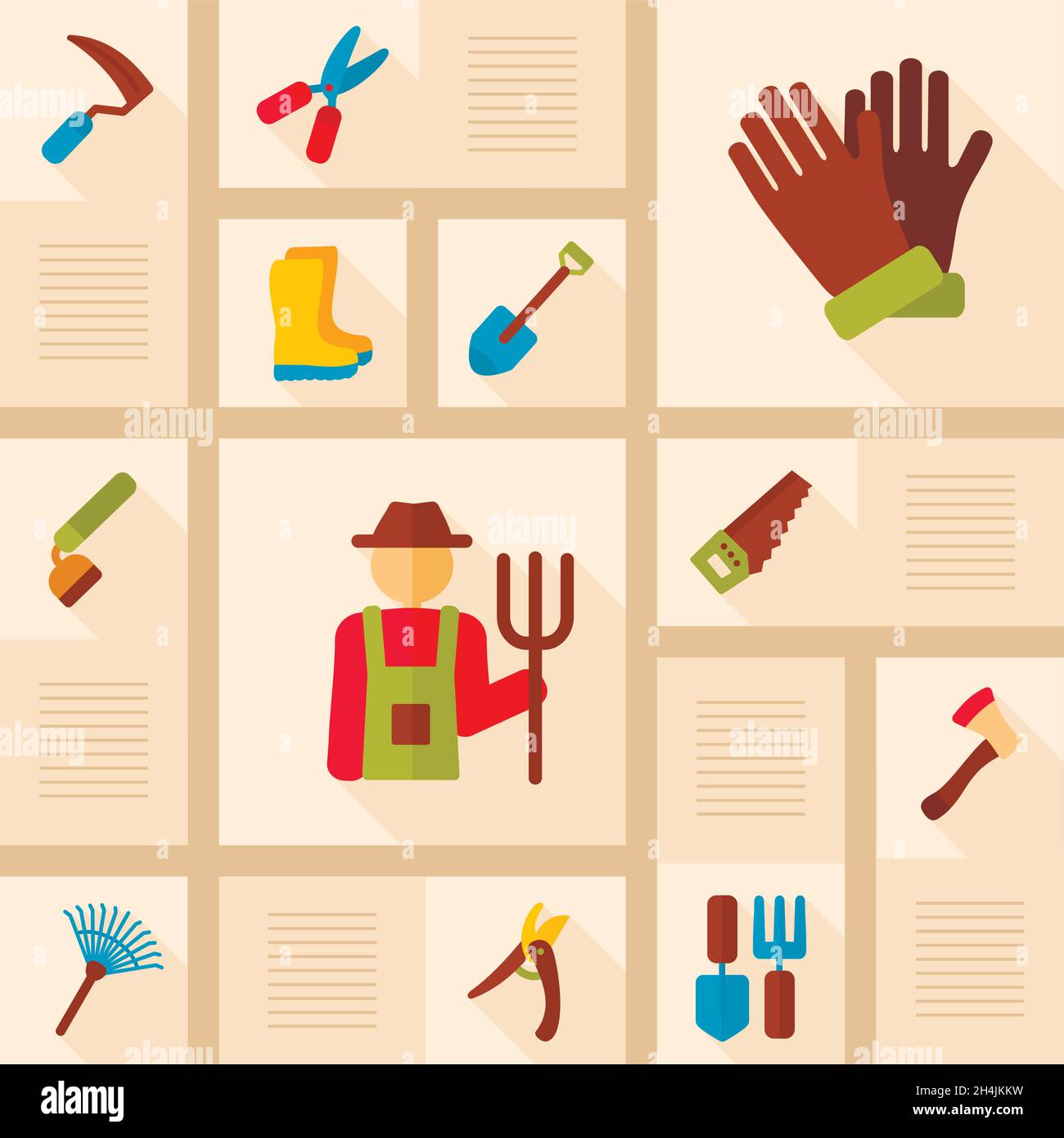 Garden Farm icons set. Graph symbol for your web site design, logo, app ...