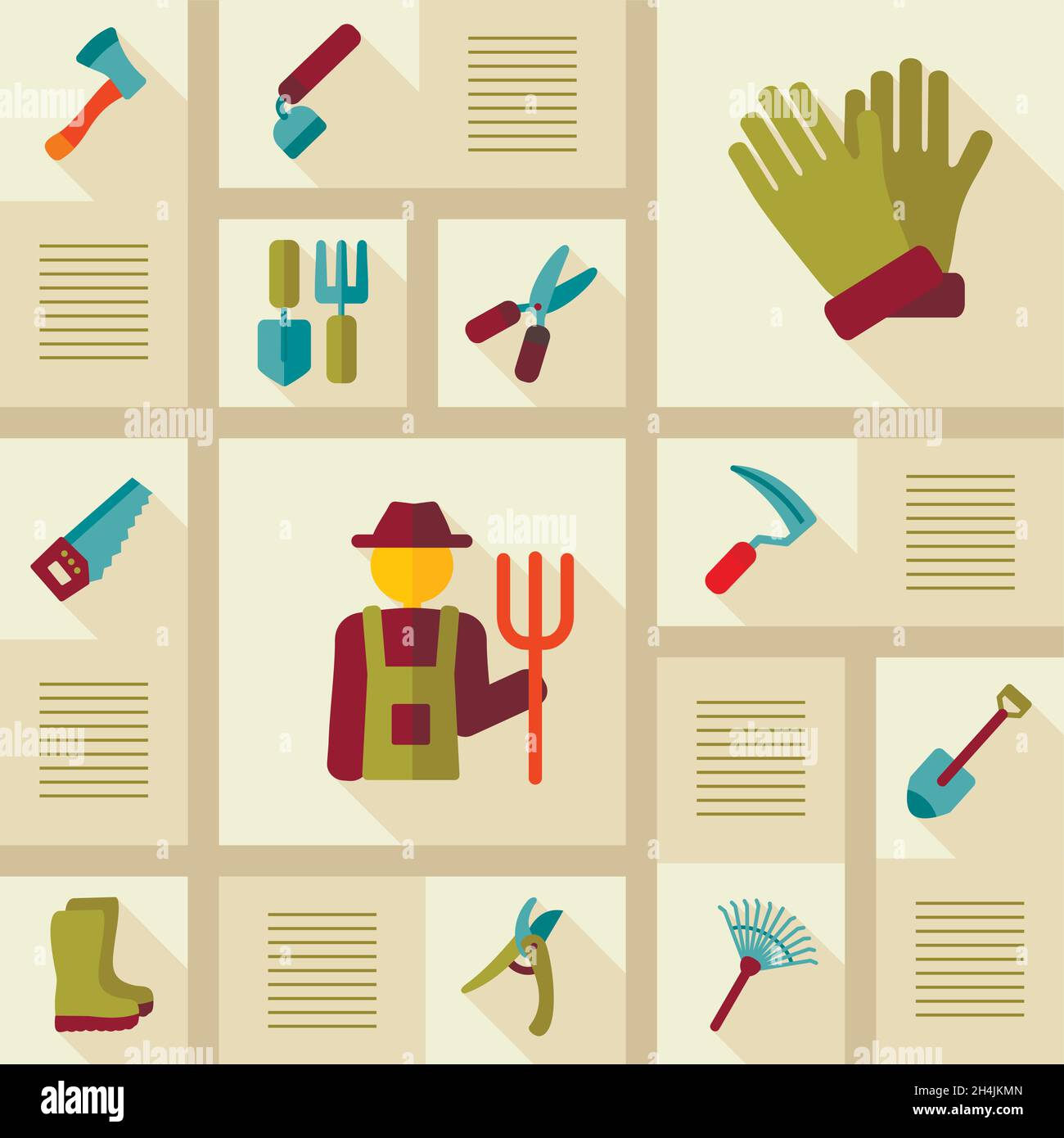 Garden Farm icons set. Graph symbol for your web site design, logo, app ...
