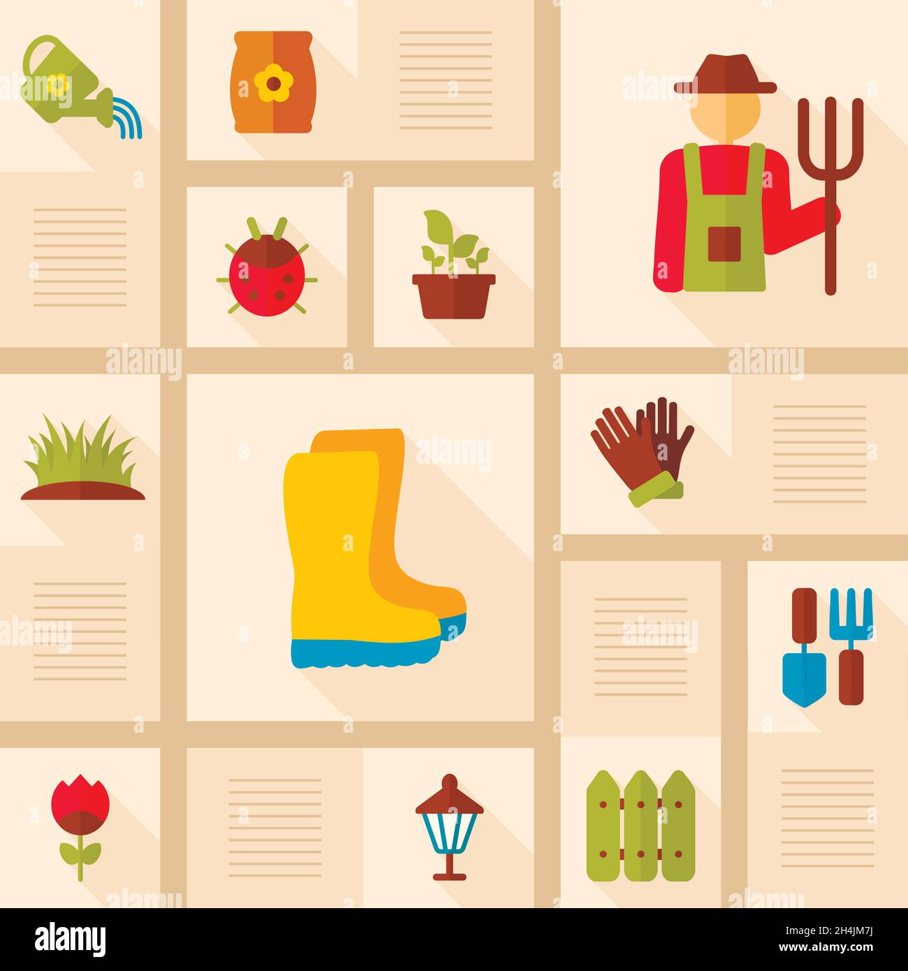 Garden Farm icons set. Graph symbol for your web site design, logo, app ...