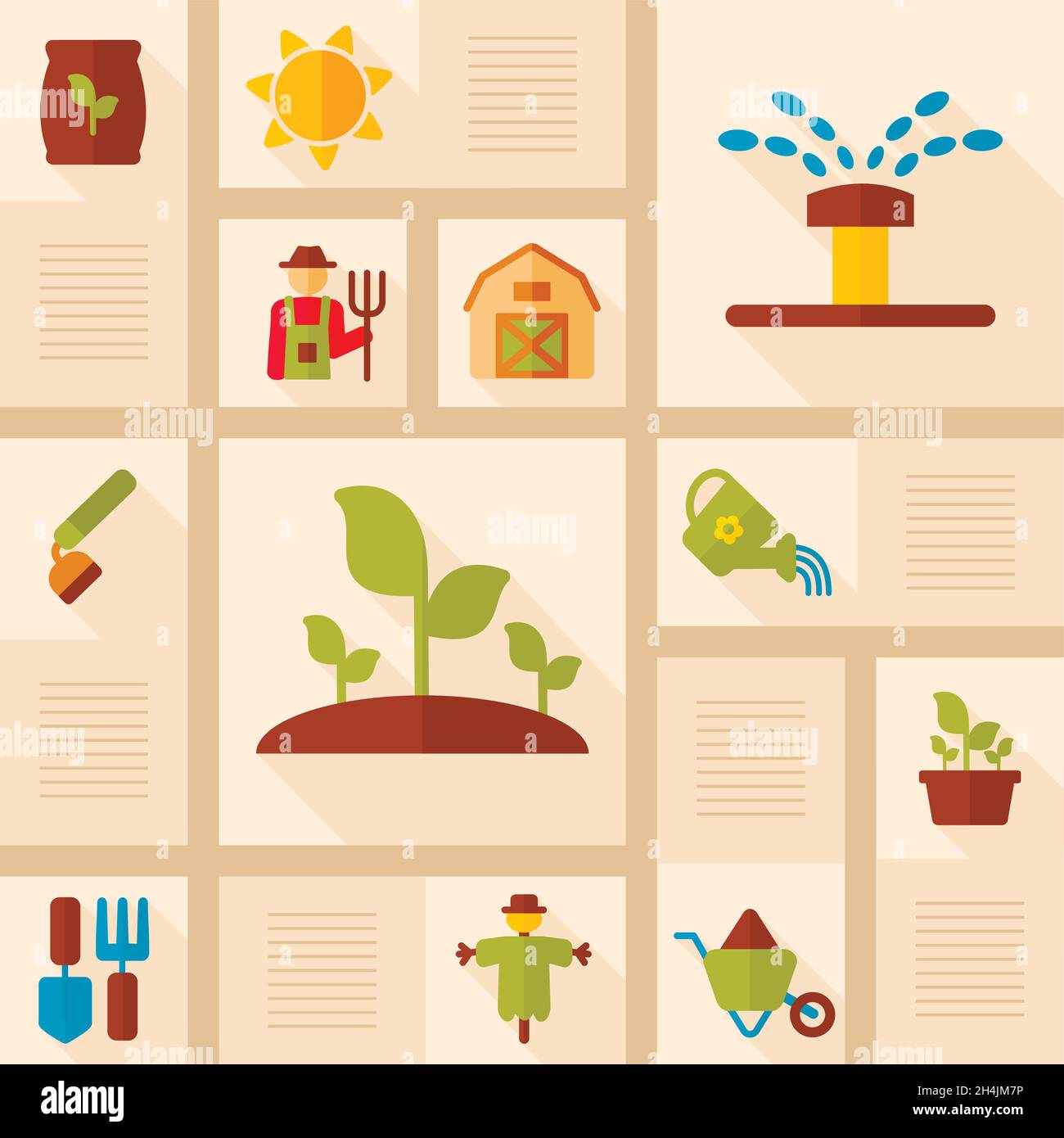 Garden Farm icons set. Graph symbol for your web site design, logo, app ...