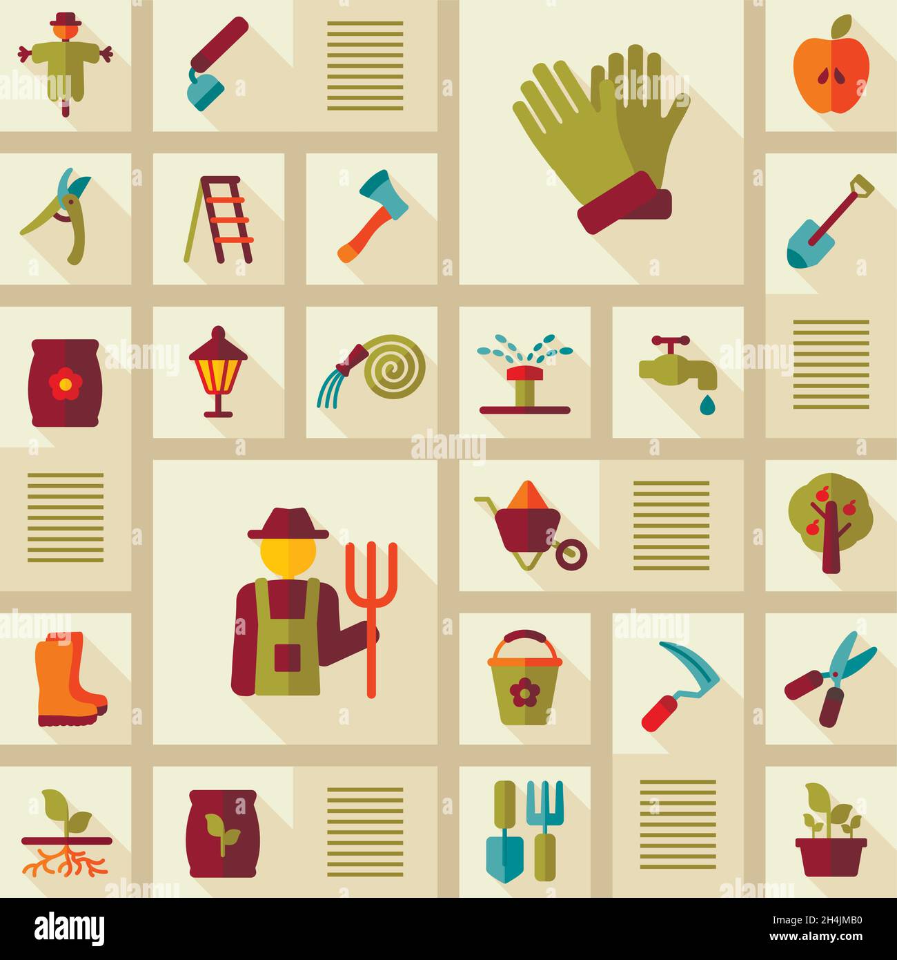 Garden Farm icons set. Graph symbol for your web site design, logo, app ...
