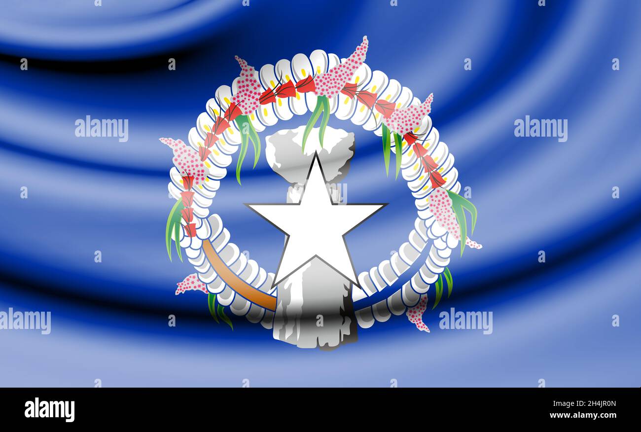 Flag of Northern Mariana islands. 3D illustration Stock Photo Alamy