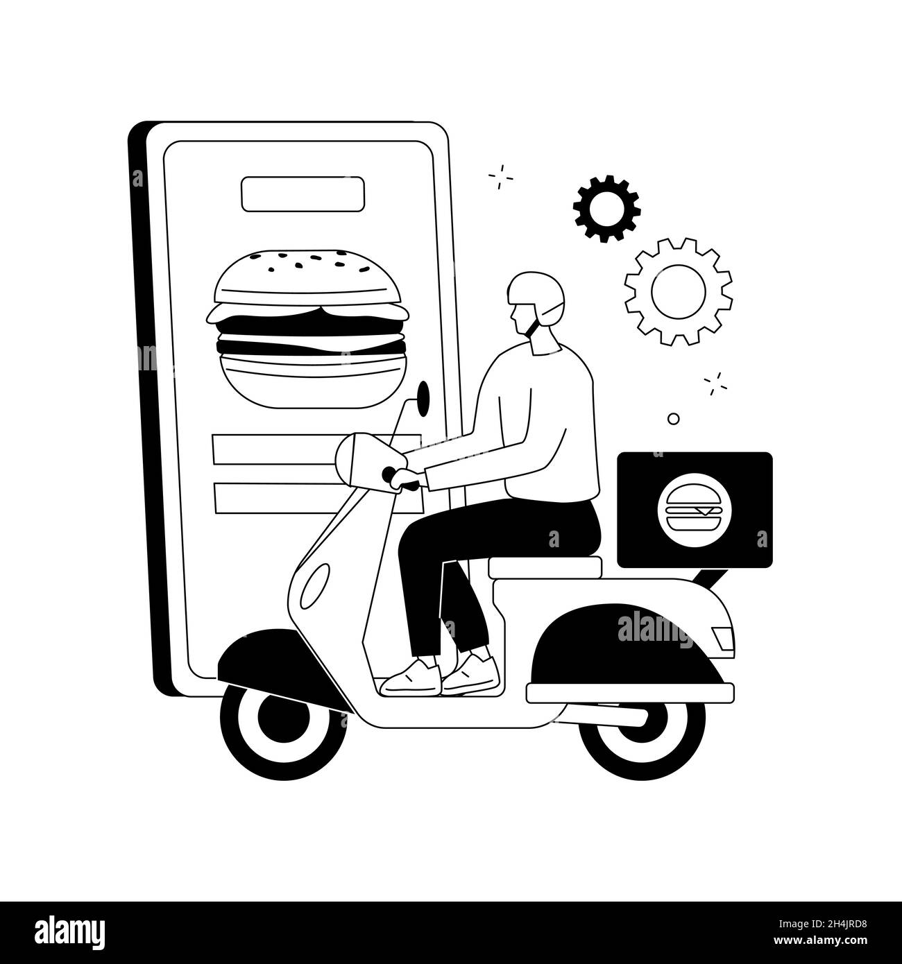 Food delivery service abstract concept vector illustration. Stock Vector
